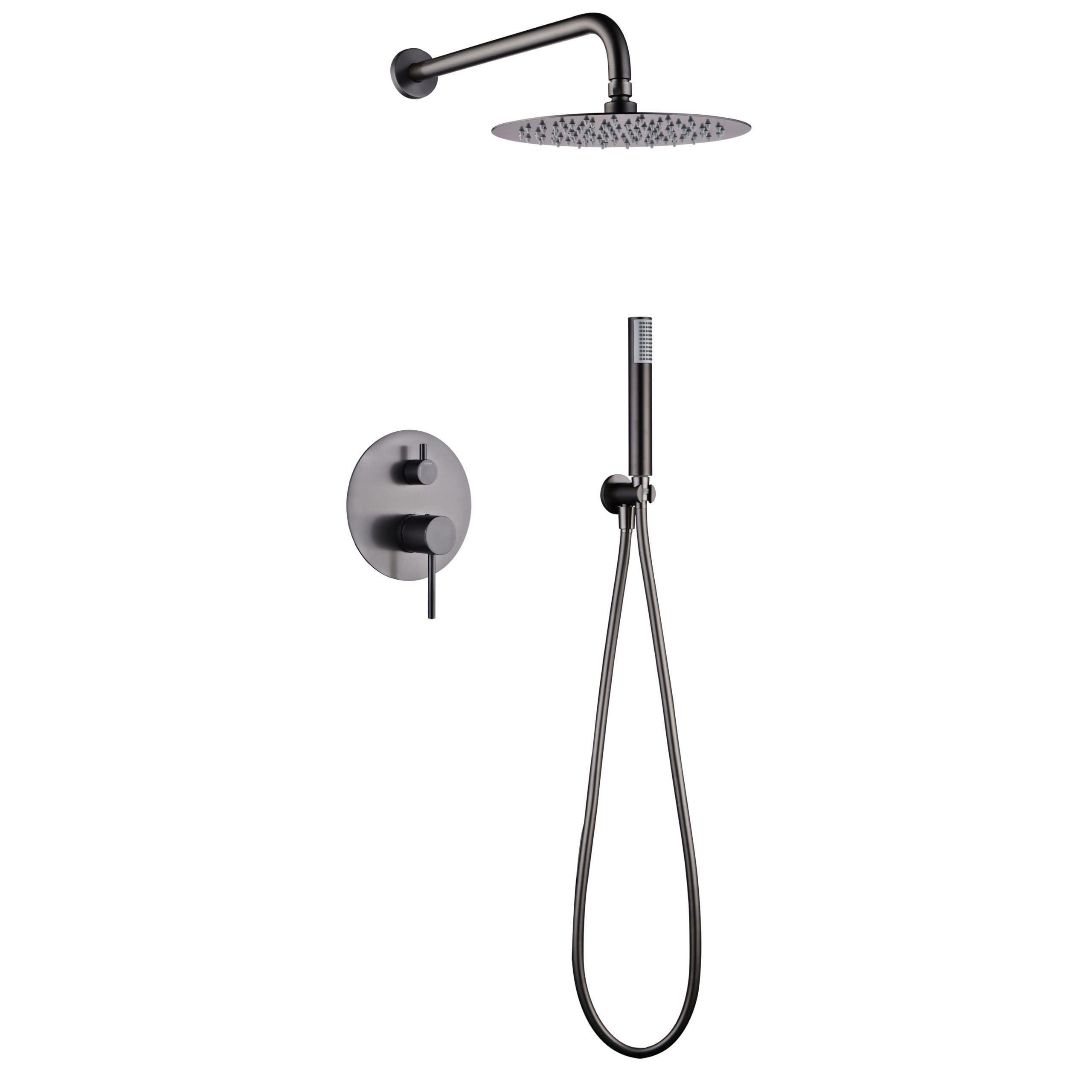 IMEX GPM039/BGM MONZA Conjunto Grifo Ducha Monomando Empotrado Black Gun Metal