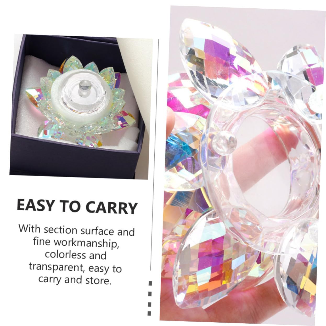 Lotus Shaped Crystal Nail Cup Large Crystal Manicure Bowl Mini Acrylic Liquid Container Easy to Carry and Store image 3