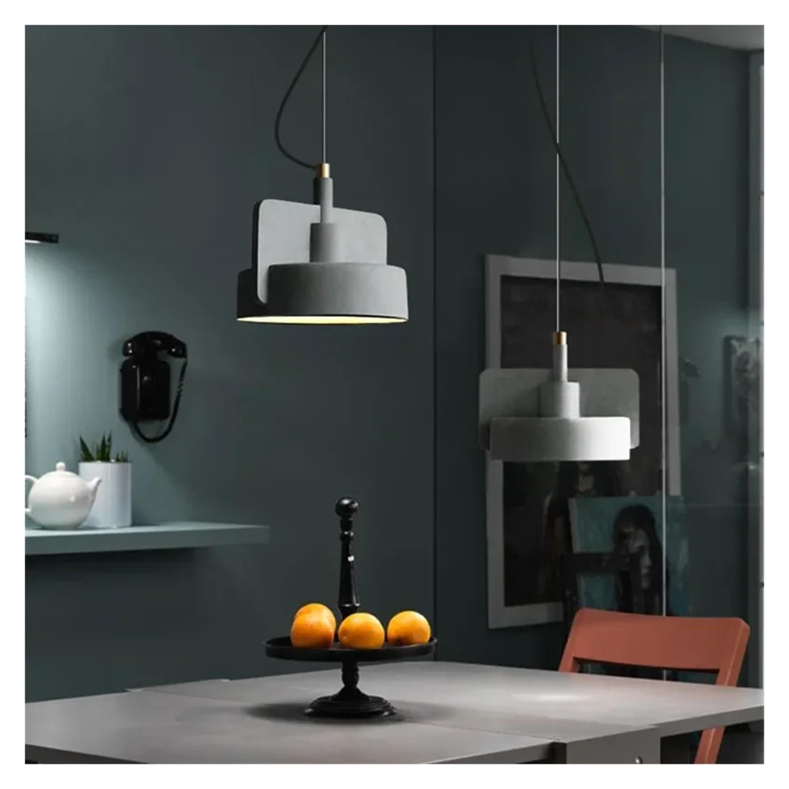 ITOSUI Creative Design of Bedroom Pendant Light Industrial Cement LED Geometric Pendant Light Decoration Bedroom Lighting Fixtures,Eye-catching