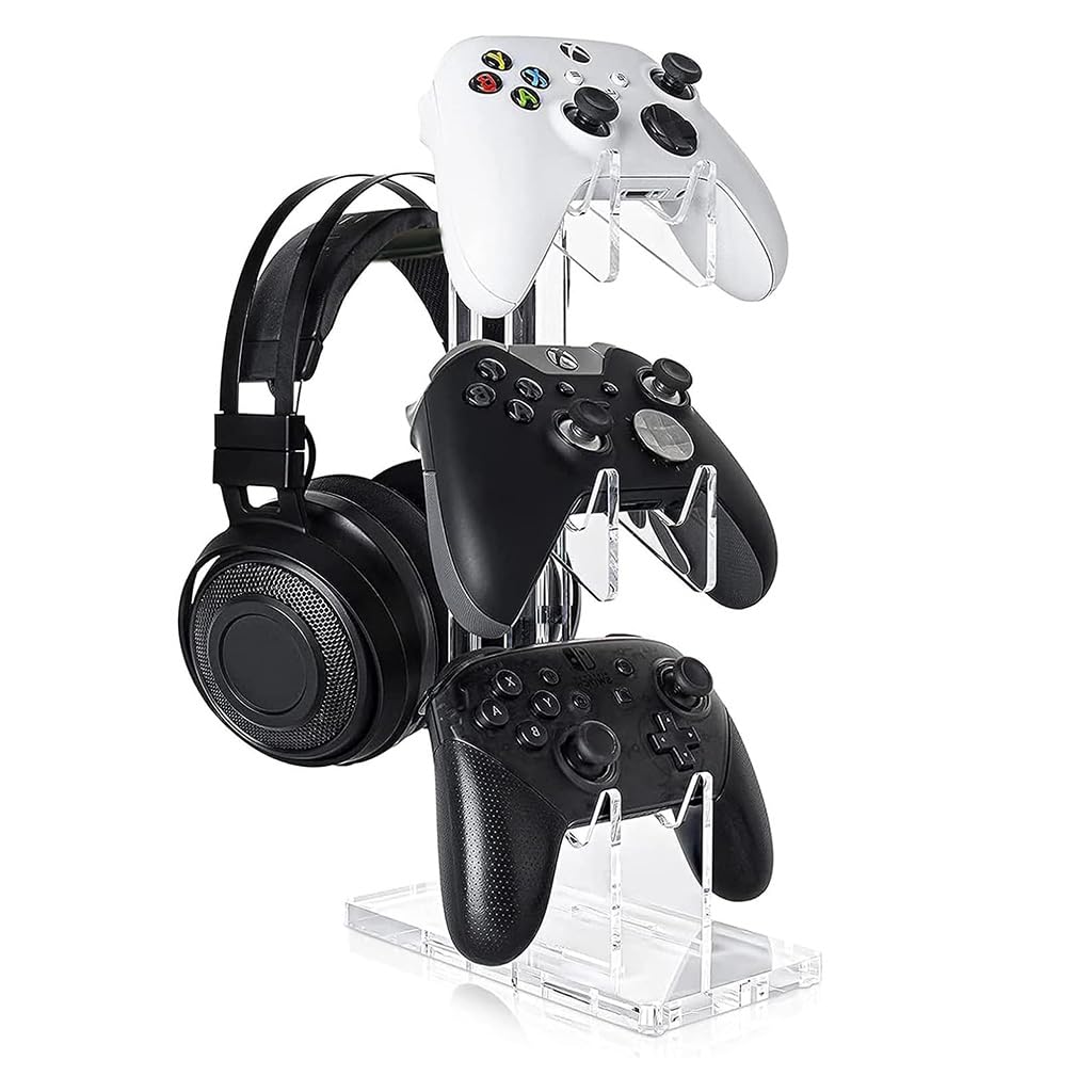 ZORBES® Universal 3 Tier Controller Stand and Headset Stand for Xbox ONE X Switch PS4 PS5 PC
