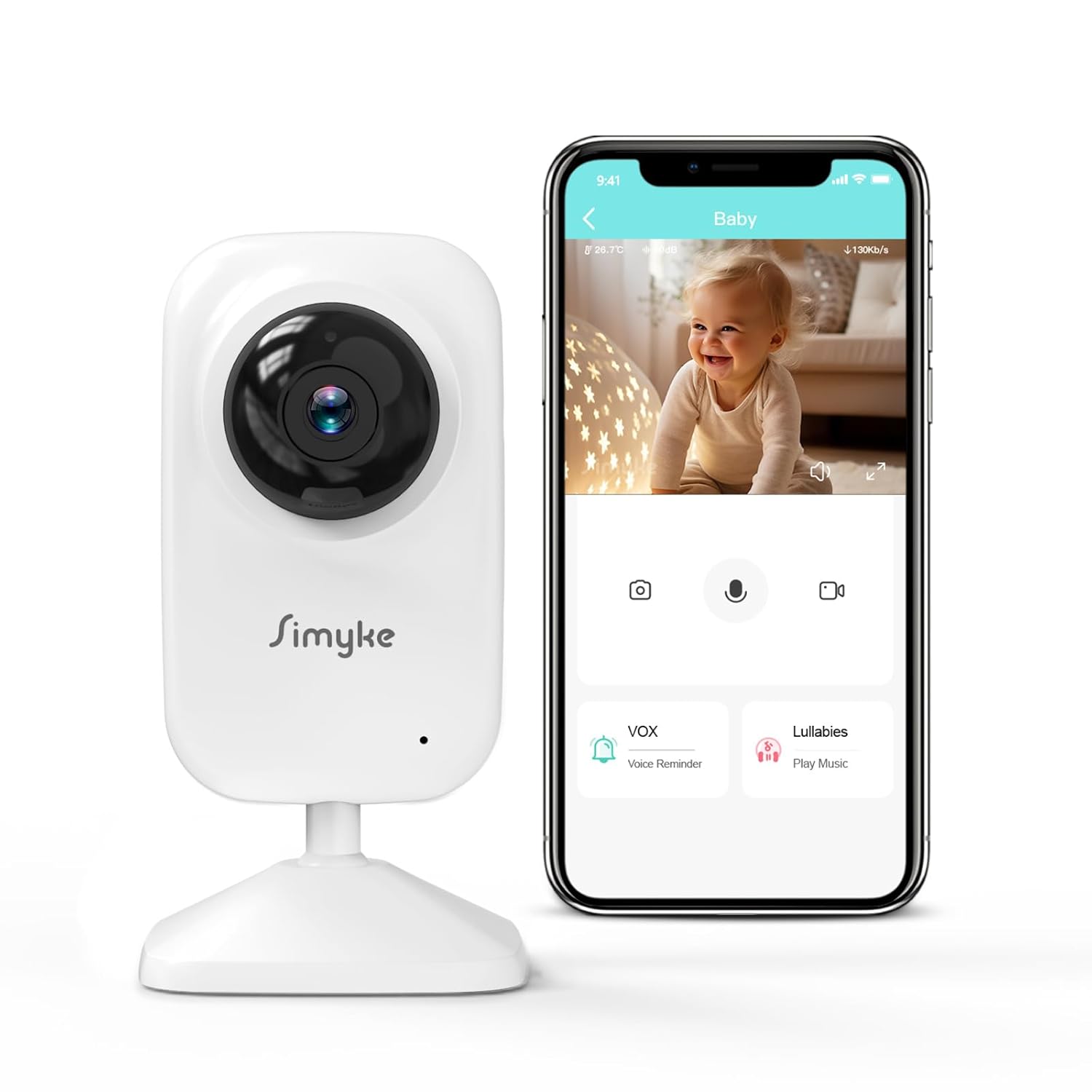 Video Baby Monitor Add-on Camera Compatible with BME28 Baby Monitor,Night Vision,1200ft Long Range,2