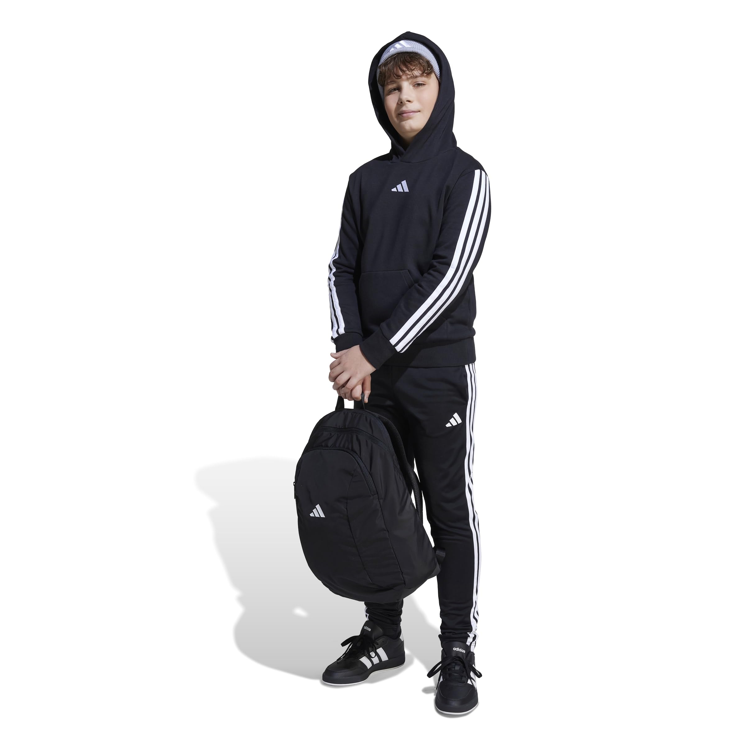 Adidas Unisex - Bambini e Ragazzi Essentials 3 Stripes Hoodie