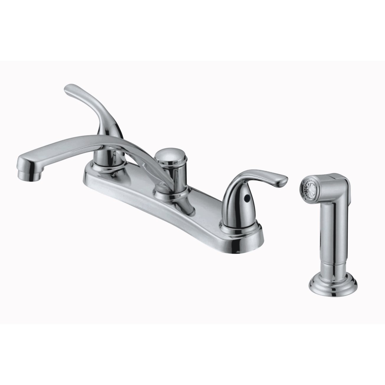 Oakbrook Coastal 2 Handle Kitchen w/Sprayer Two Handle Chrome Kitchen Faucet Side Sprayer Included