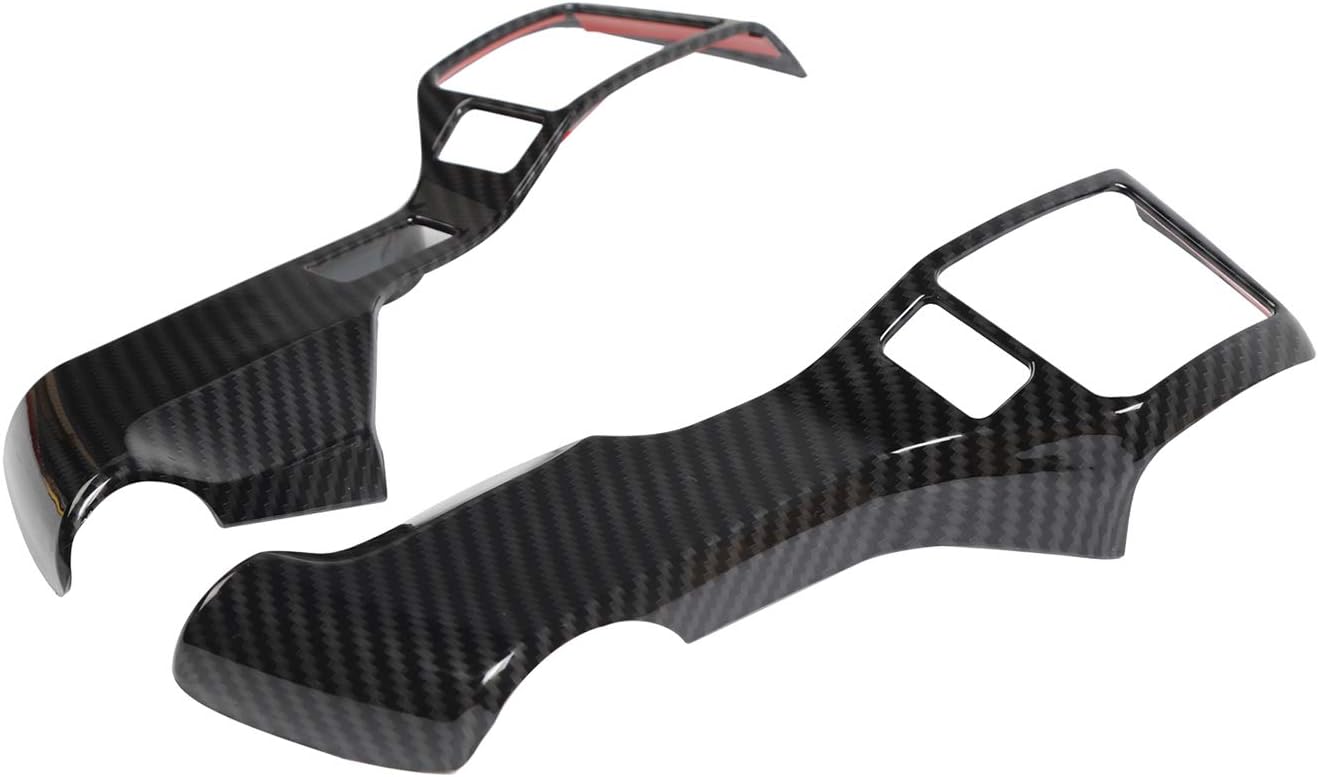 JeCar Steering Wheel Cover Interior Decoration Trim Kits for Toyota 4Runner 2010-2024 SUV, Carbon Fiber Texture