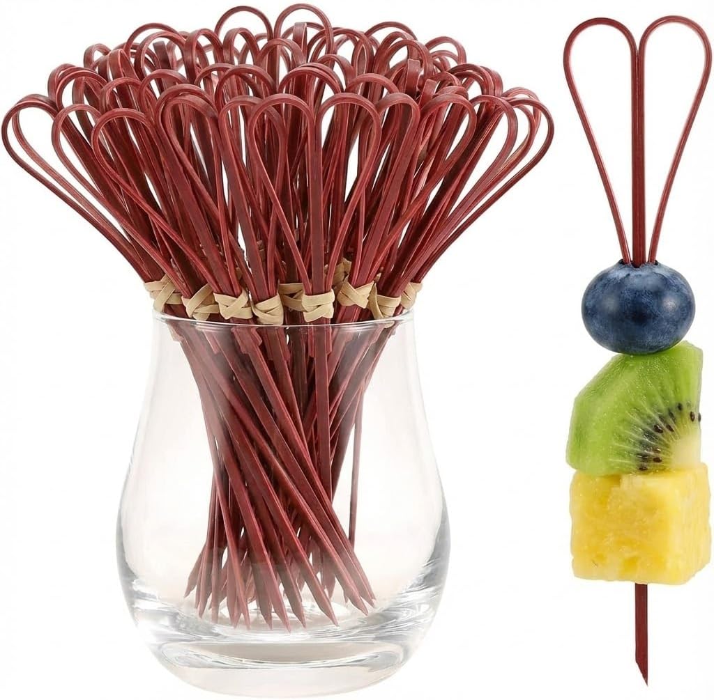 500 Pcs Soccer Bamboo Skewers, 4.7" Football Cocktail Picks, Decorative Appetizer Toppers for Soccer Themed Party, World Soccer Events & Game Day Supplies