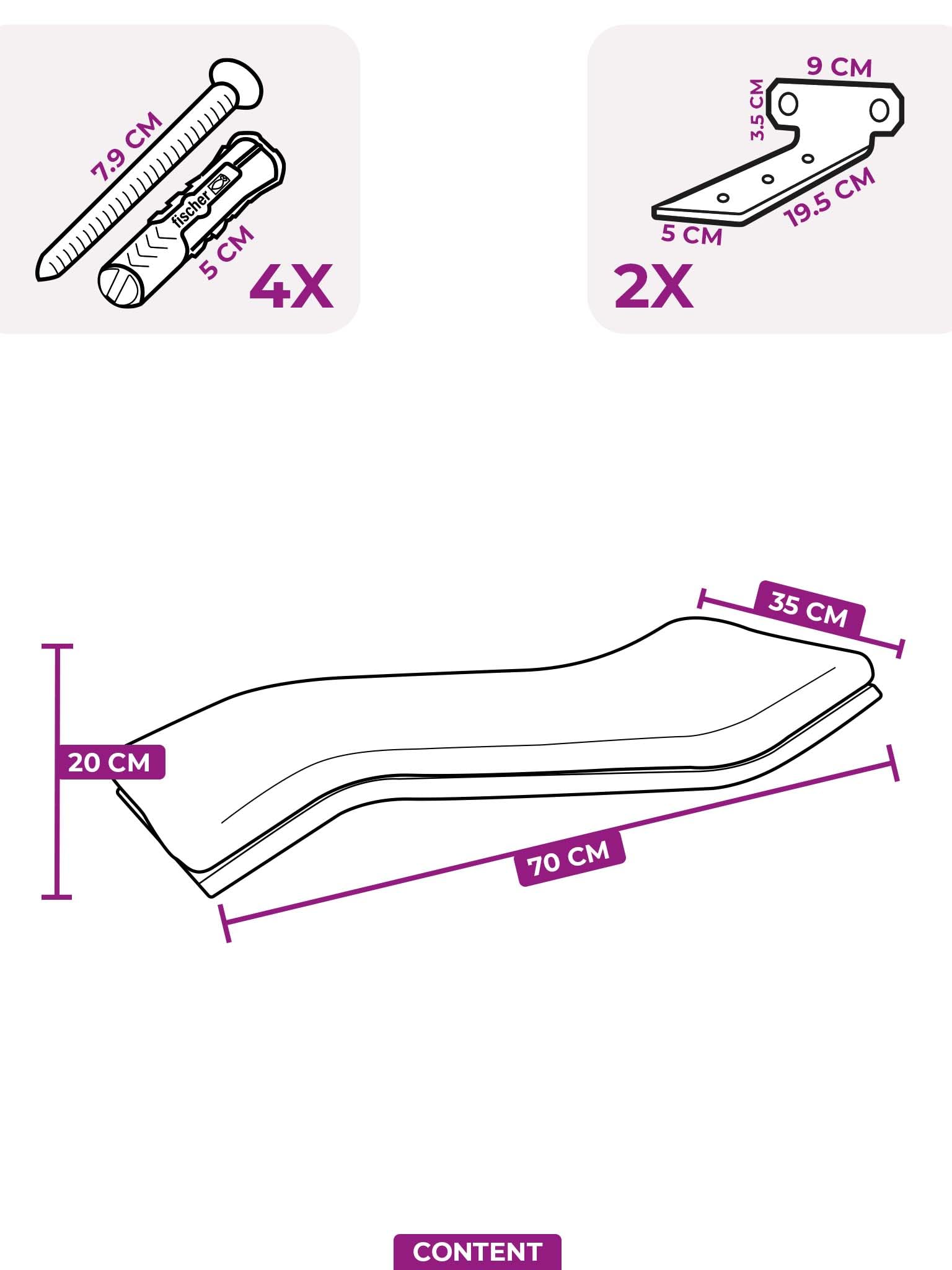 Petrebels Kletterwand, Wandliege Wave 70 cm, Kratzbaum Wand, Premium Qualität Wandkratzbaum, Katzenbett Wandmontage, Holz Farbe Eiche-Altgrau Look
