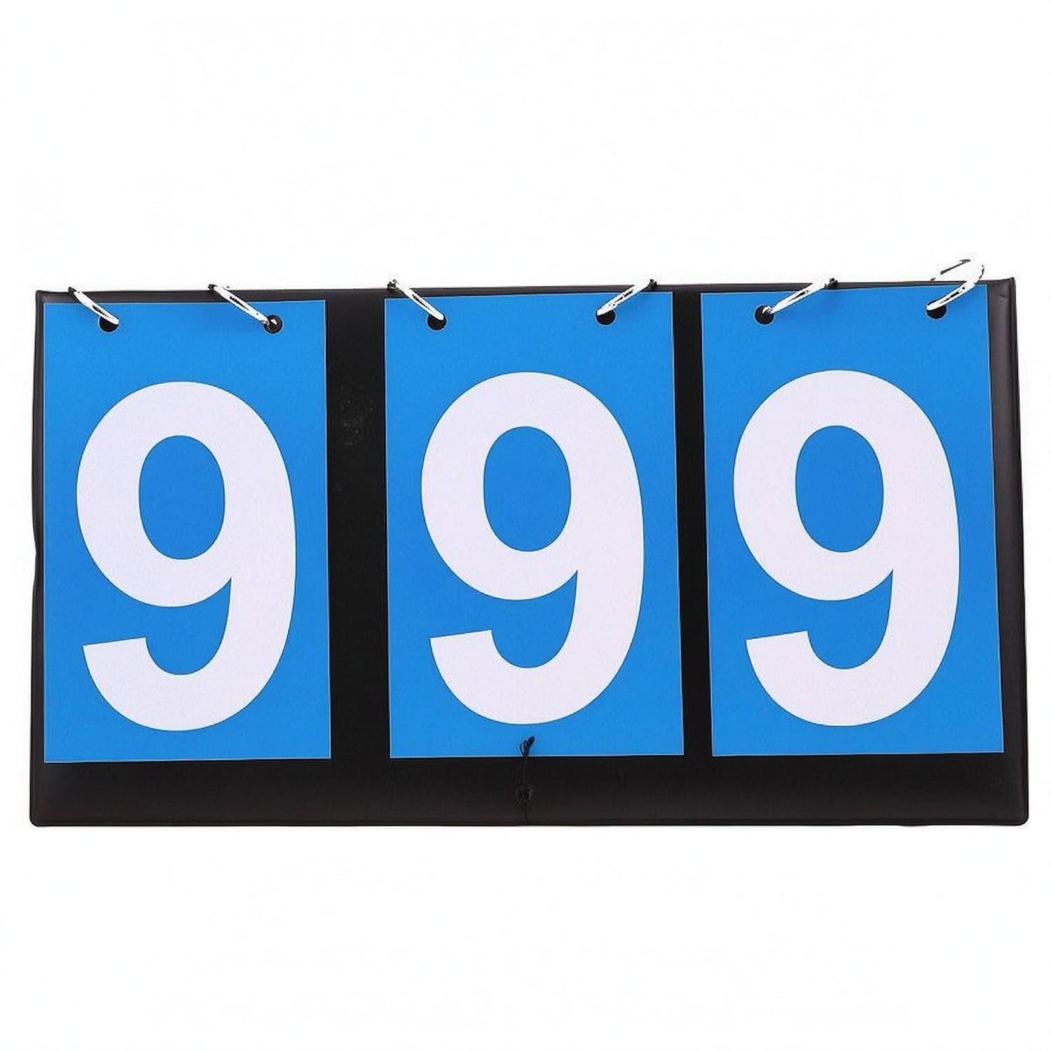 Spiral-Bound-Bound Manual Flip Scoreboard White Blue Large | Manual Operation Visible Numbers Game Practical Large Blue-image-46