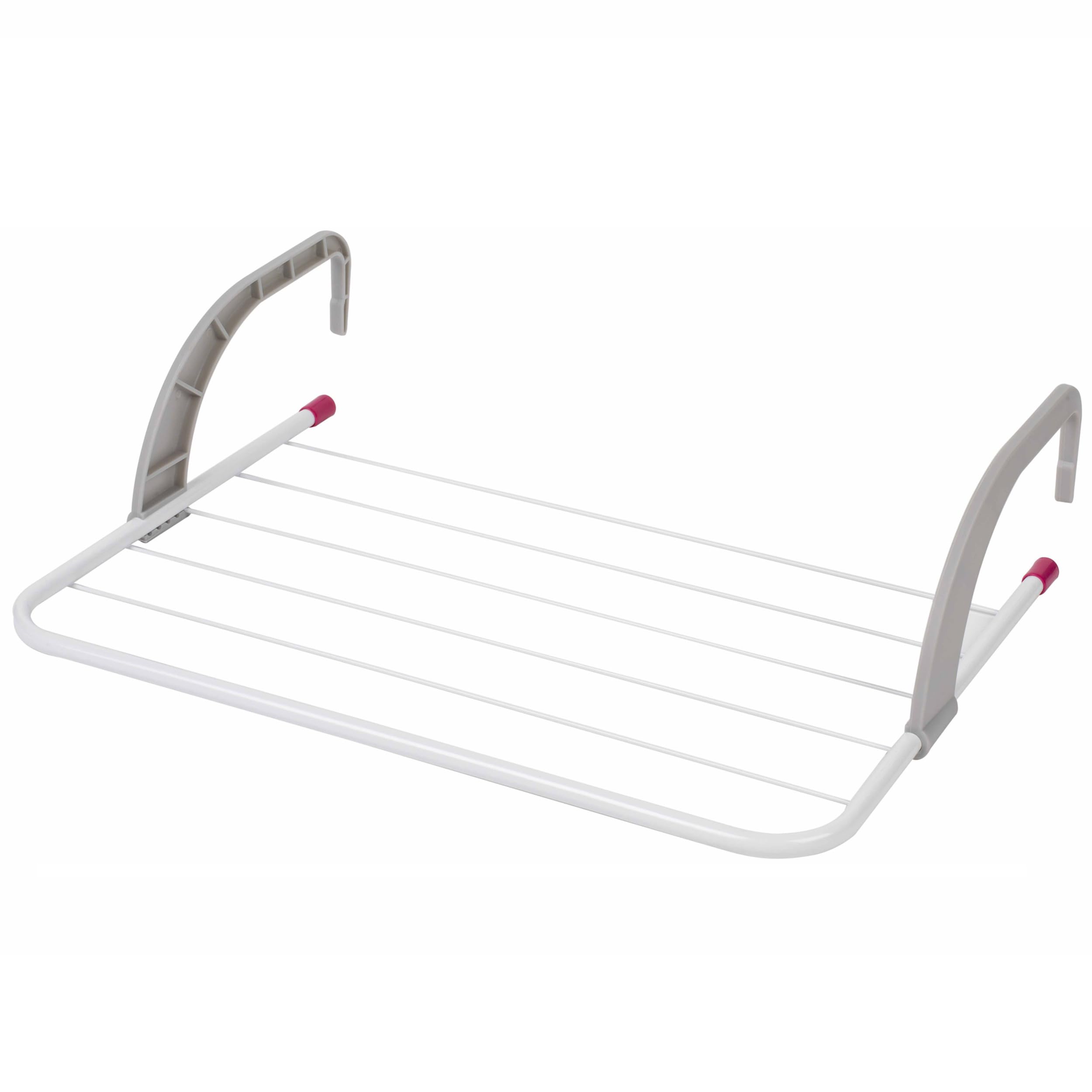 Suszarka grzejnikowa Kleeneze KL027535EU na ręczniki lub ubrania, obciążenie do 5 kg, szaro-różowa