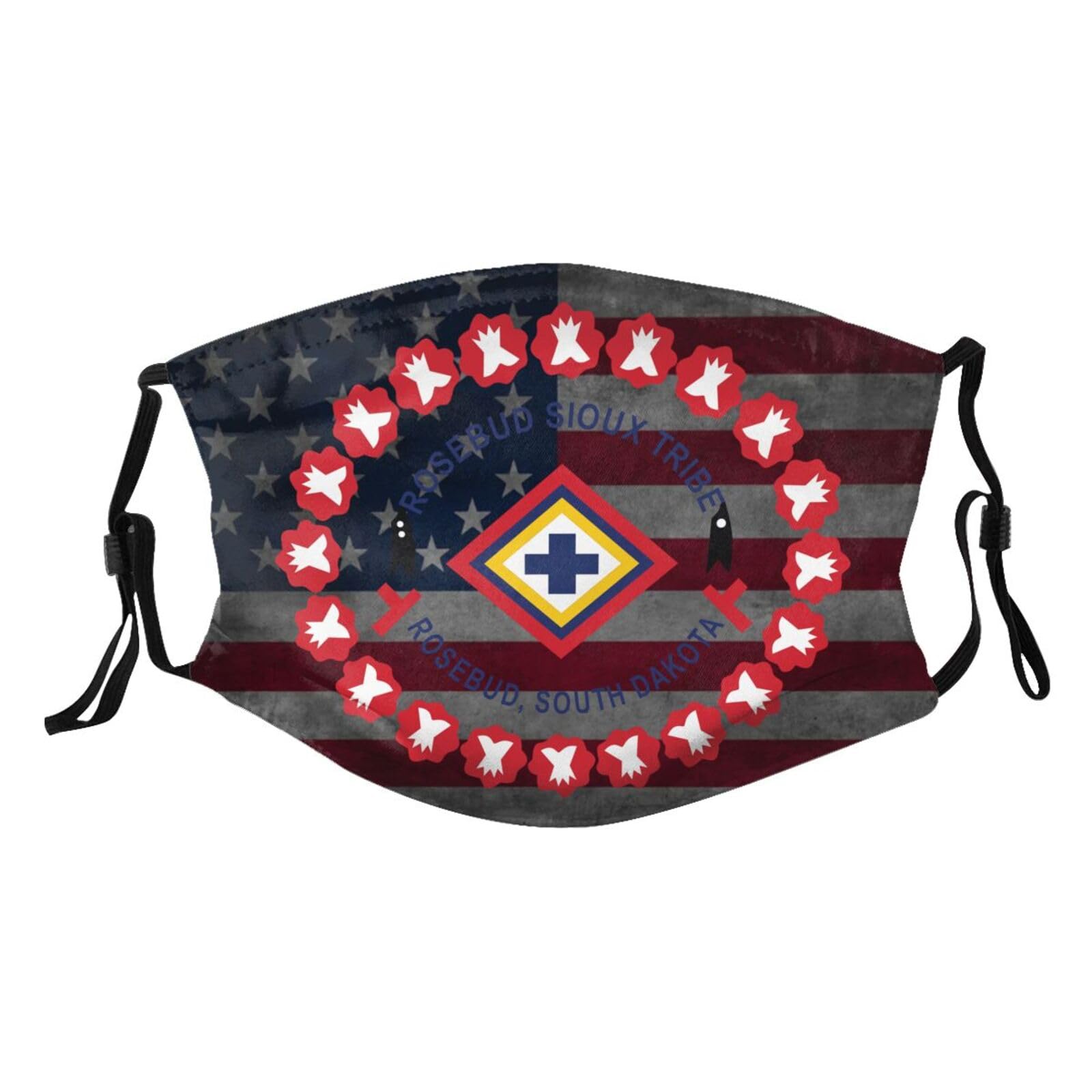 Rosebud Sioux Nation Tribe Flag Adult Dust Mask Adjustable Dust Face with 2 Filter63