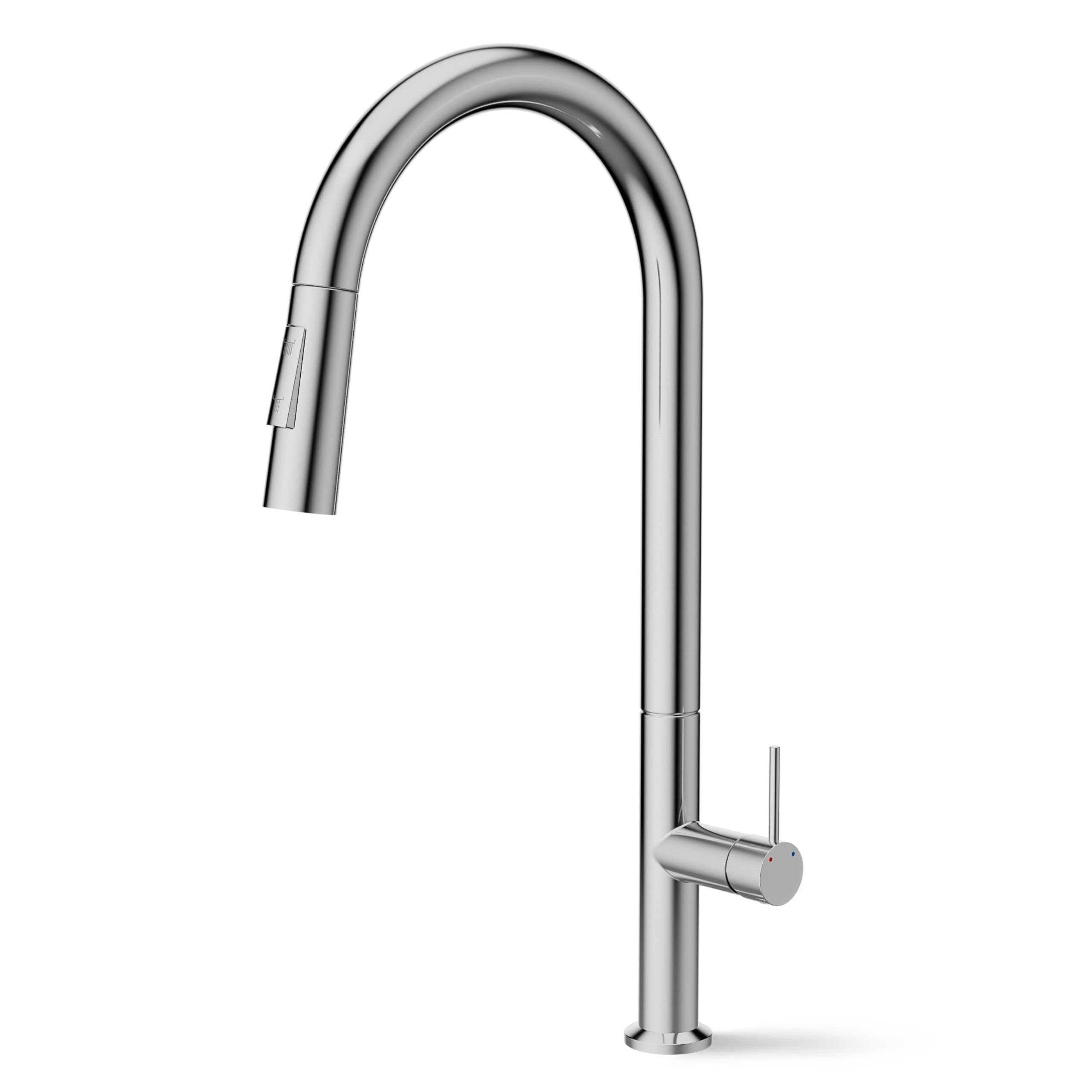 ANW HOME Küchenarmatur ausziehbar, Wasserhahn Küche Chrom
