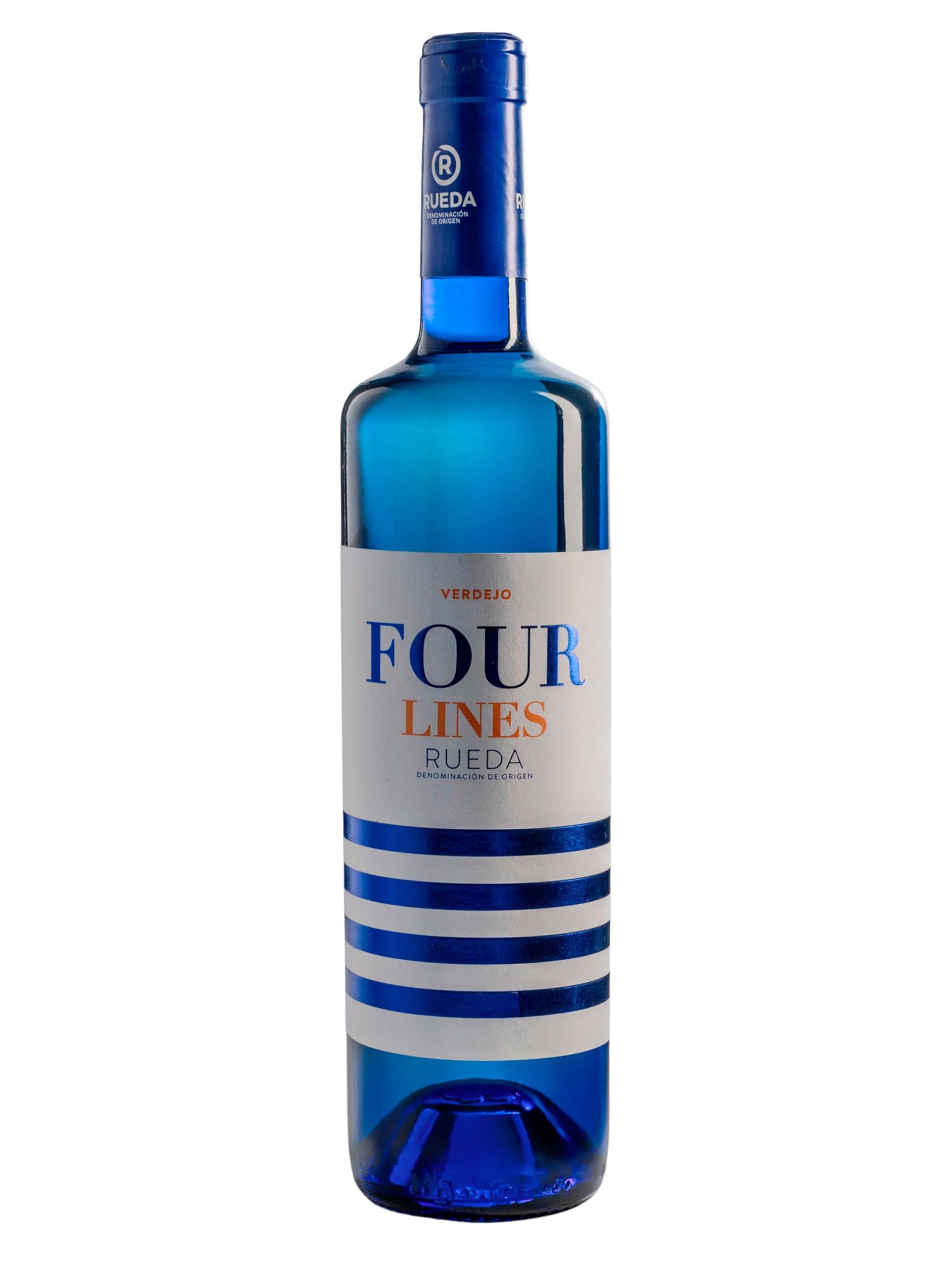 CUATRO RAYAS Four Lines Verdejo - Vino Blanco DO Rueda (6 Botellas x 750ml)