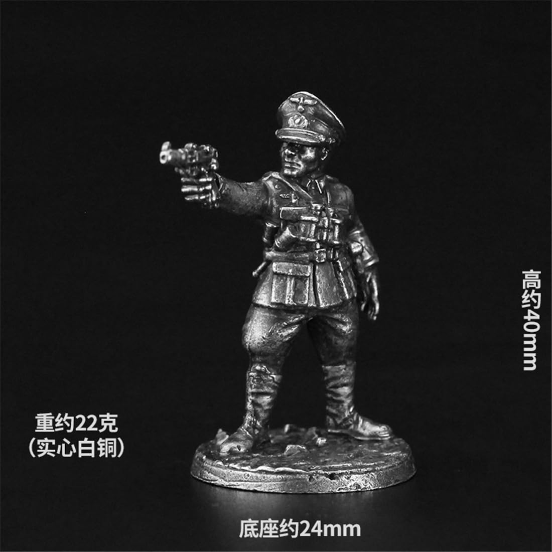 Figura de soldado de metal de la Segunda Guerra Mundial, modelo militar (3 unidades)