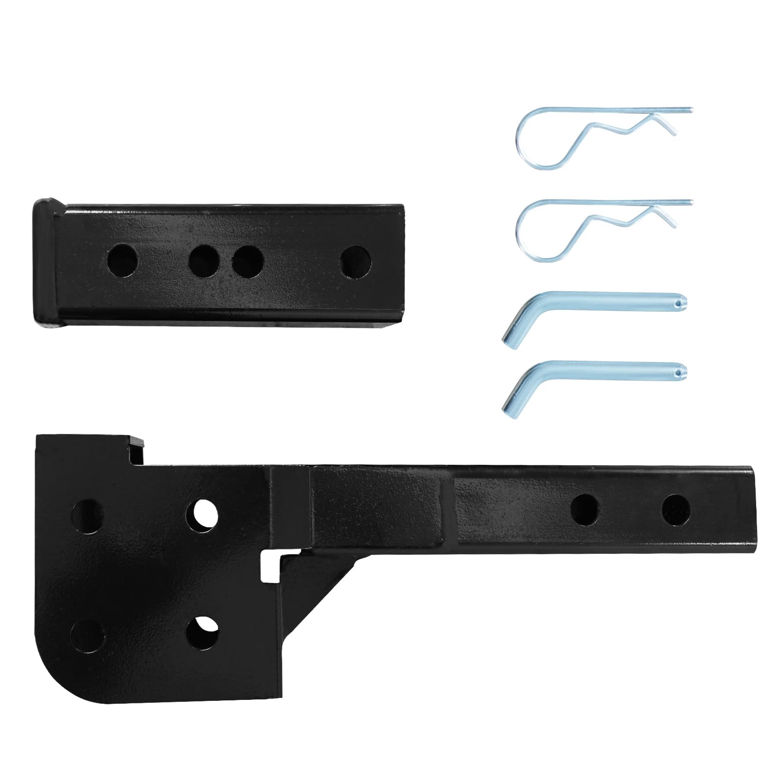 Fullwatt - Adaptador de Enganche de Remolque Plegable de 2 Pulgadas, Extensor de Enganche de 2 Pulgadas con 16.3 Pulgadas de Longitud, Adaptador de Enganche Plegable de 500 Libras, Adaptador de