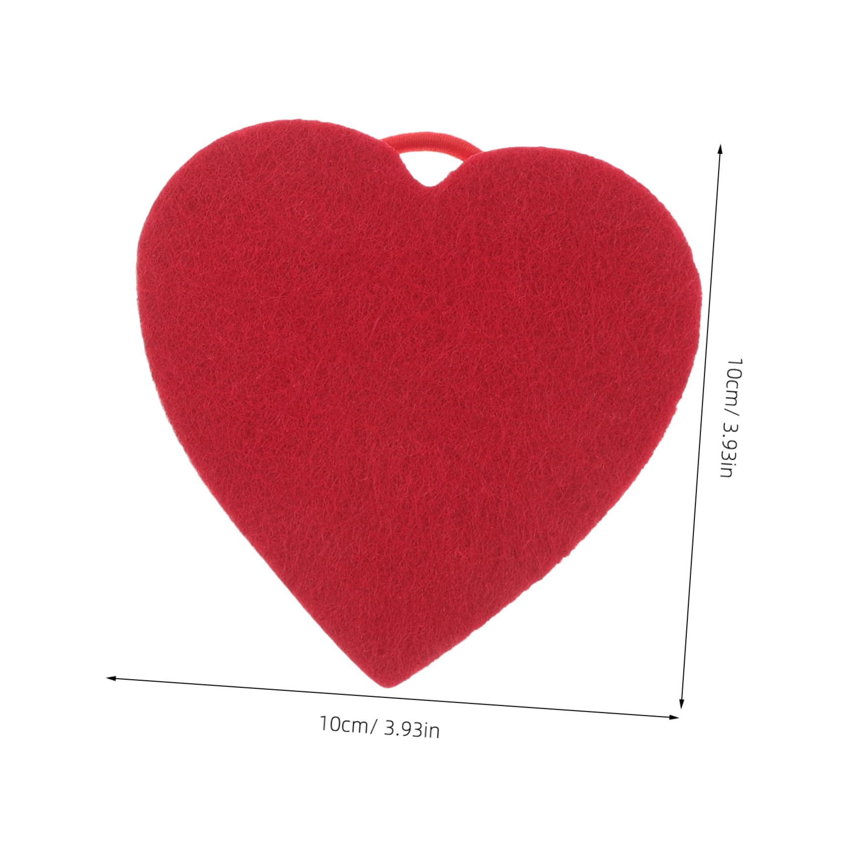 Hohopeti 2pcs Valentines Red Heart Garland Felt Heart Bracelet Kit for Diy Party Craft Accessory