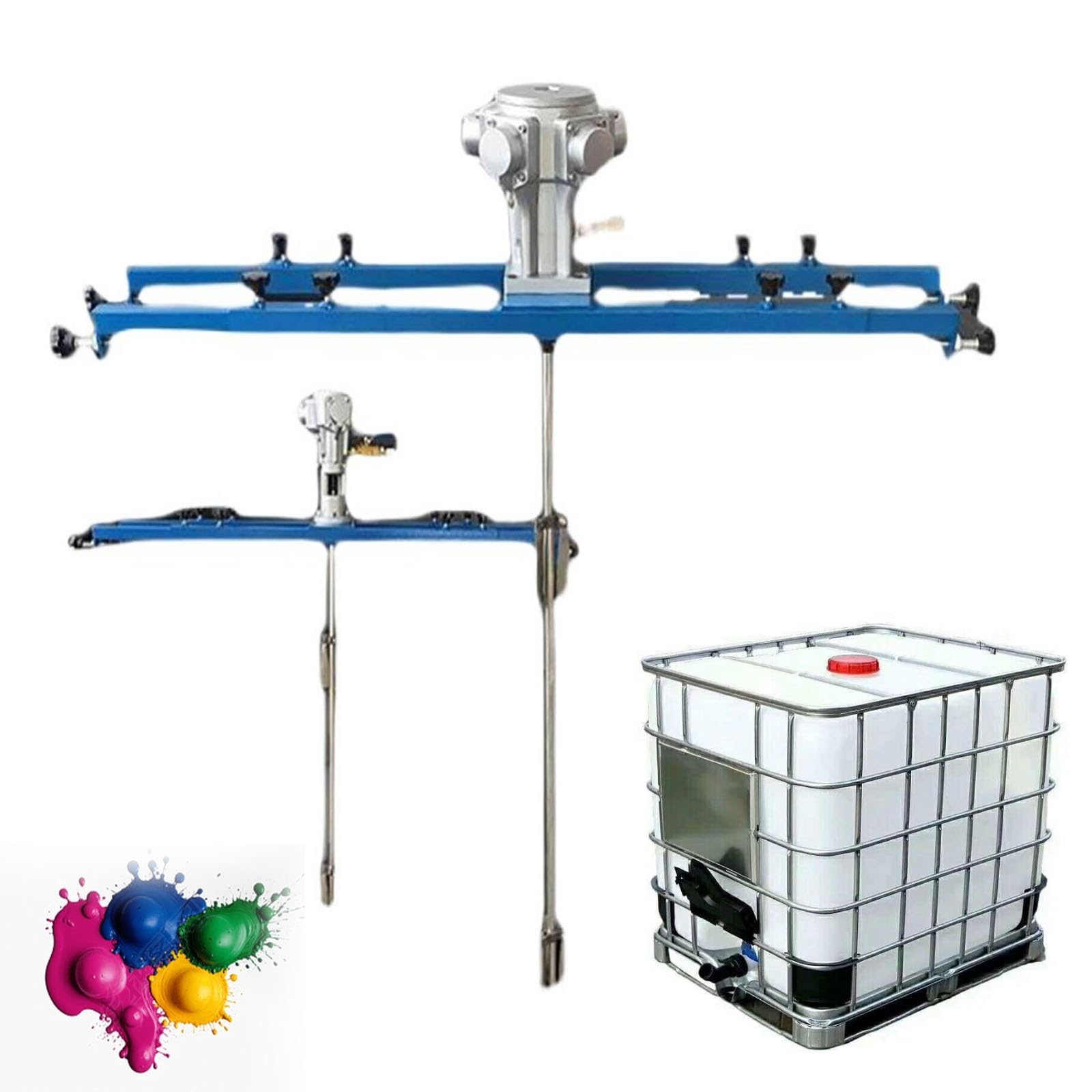 Mélangeur pneumatique IBC et fûts pour peinture et colles avec vitesse réglable