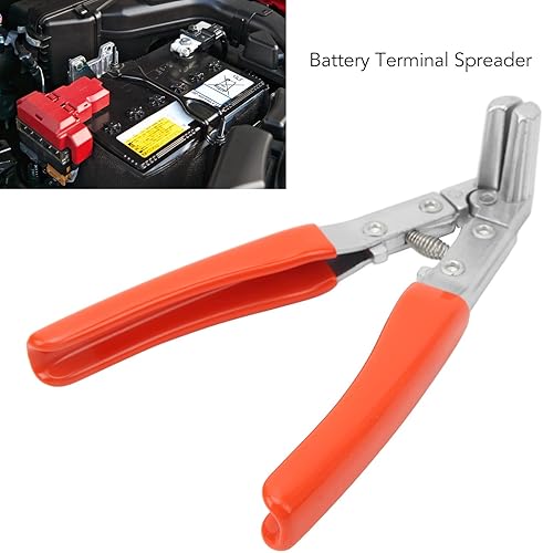 Miniatura 5 de Alicates de batería Alicates para terminal de batería, cabeza en ángulo, construcción robusta, separador de terminales de batería roja, aleación de