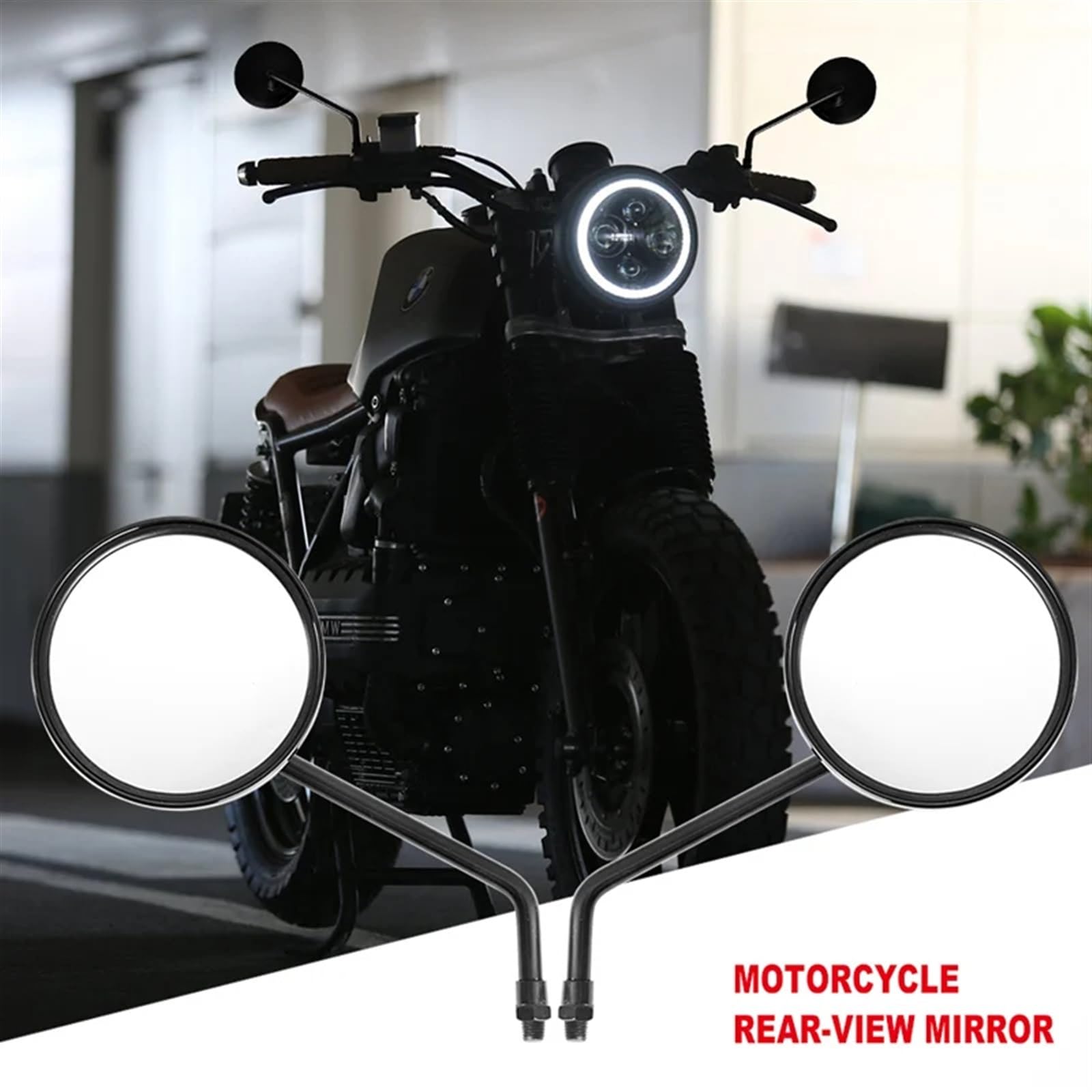 Per Sym Per Kymco Per Vespa Accessori Moto Retrovisore Retro Scooter Specchietti Retrovisori Tondi Neri Specchietti Manubrio
