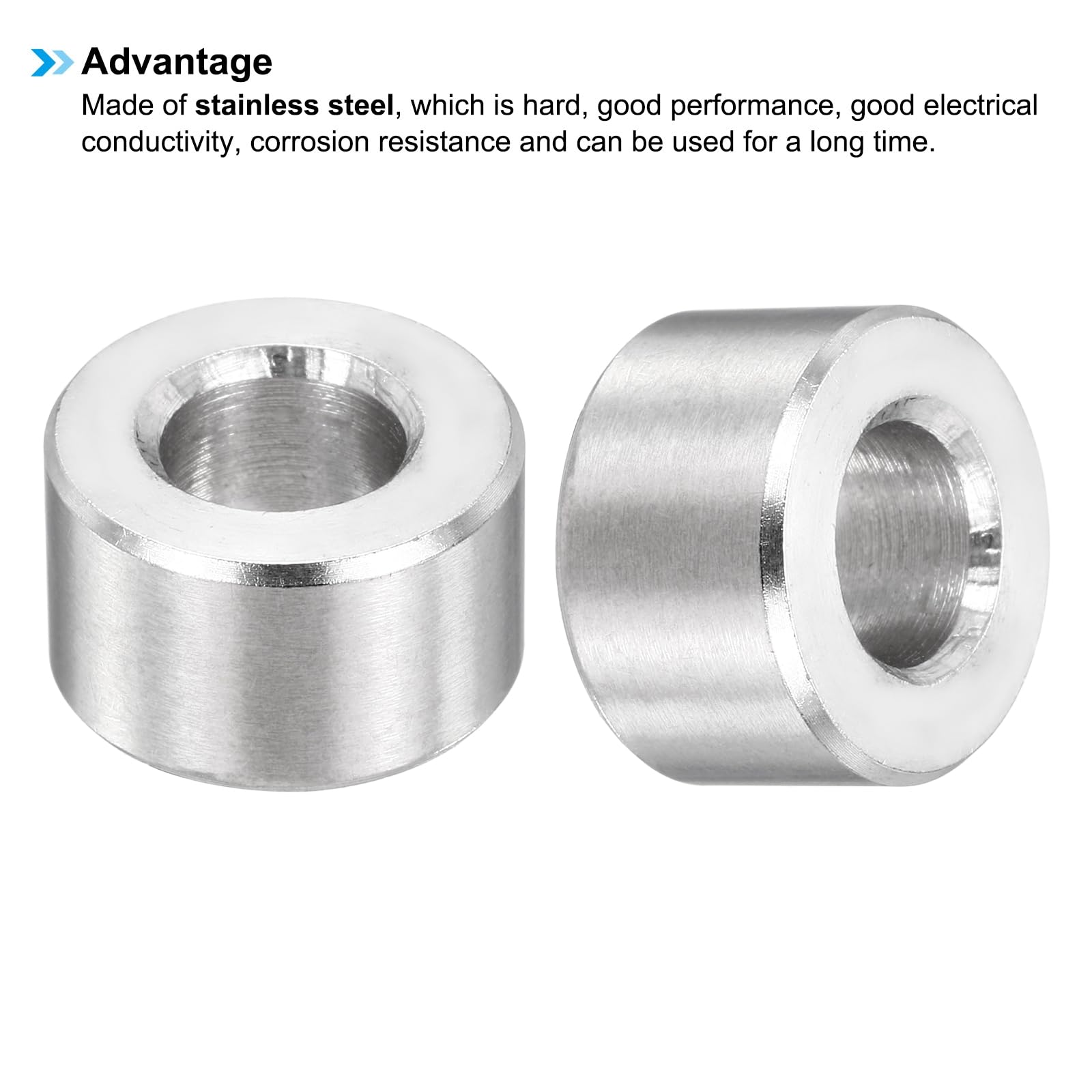 PATIKIL M6 Stainless Steel Spacers, 12Pcs Metal Spacer 6mm ID x 12mm OD x 7mm L Screw Standoff for 1/4" or M6 Screw - Image 4