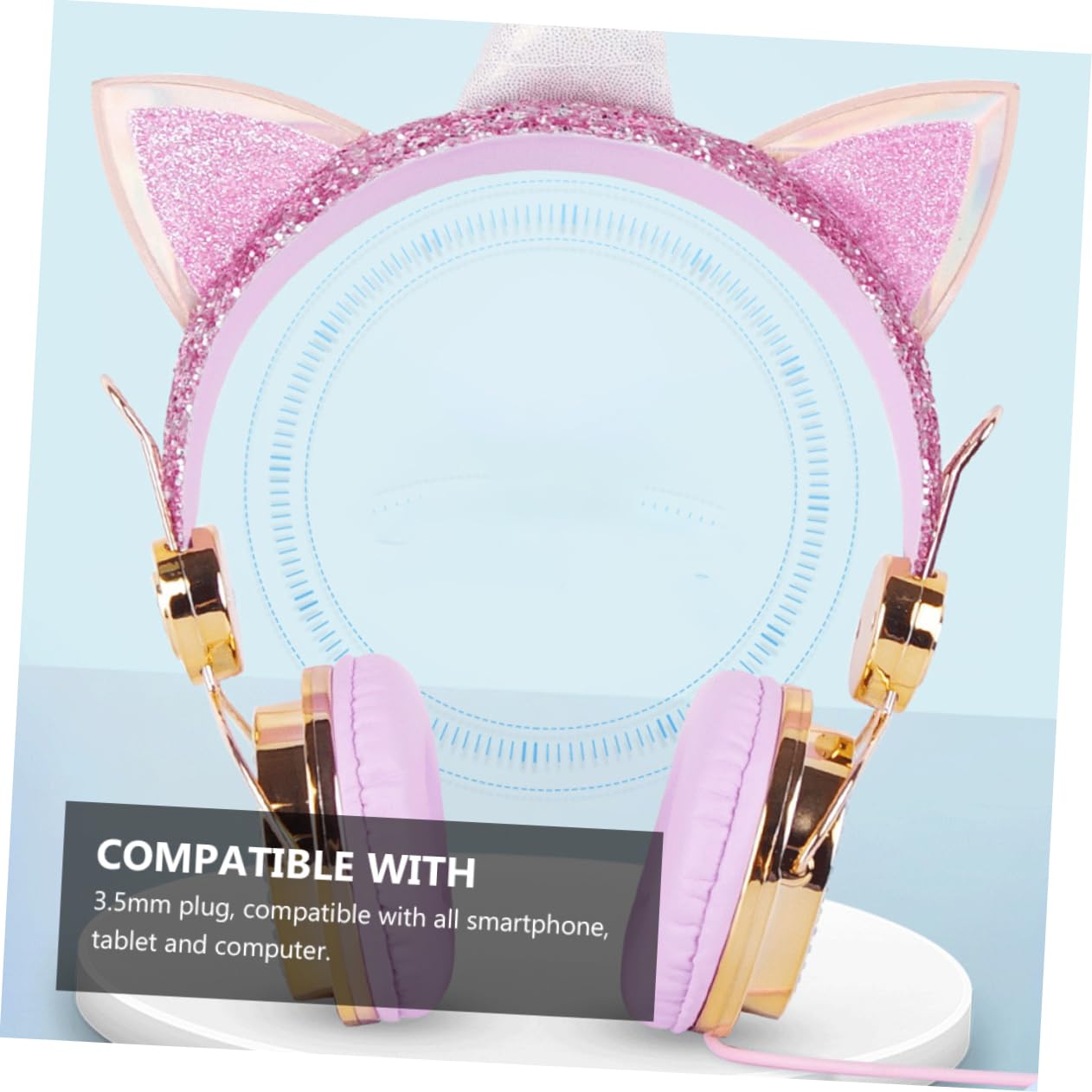 Uonlytech 2stücke Kopfhörer Für Junge Mädchen Mit Mikrofon Einstellbares Ear Headset Roségold Für Laptop Computer Und Smartphone Bequemes Design Für Langanhaltenden