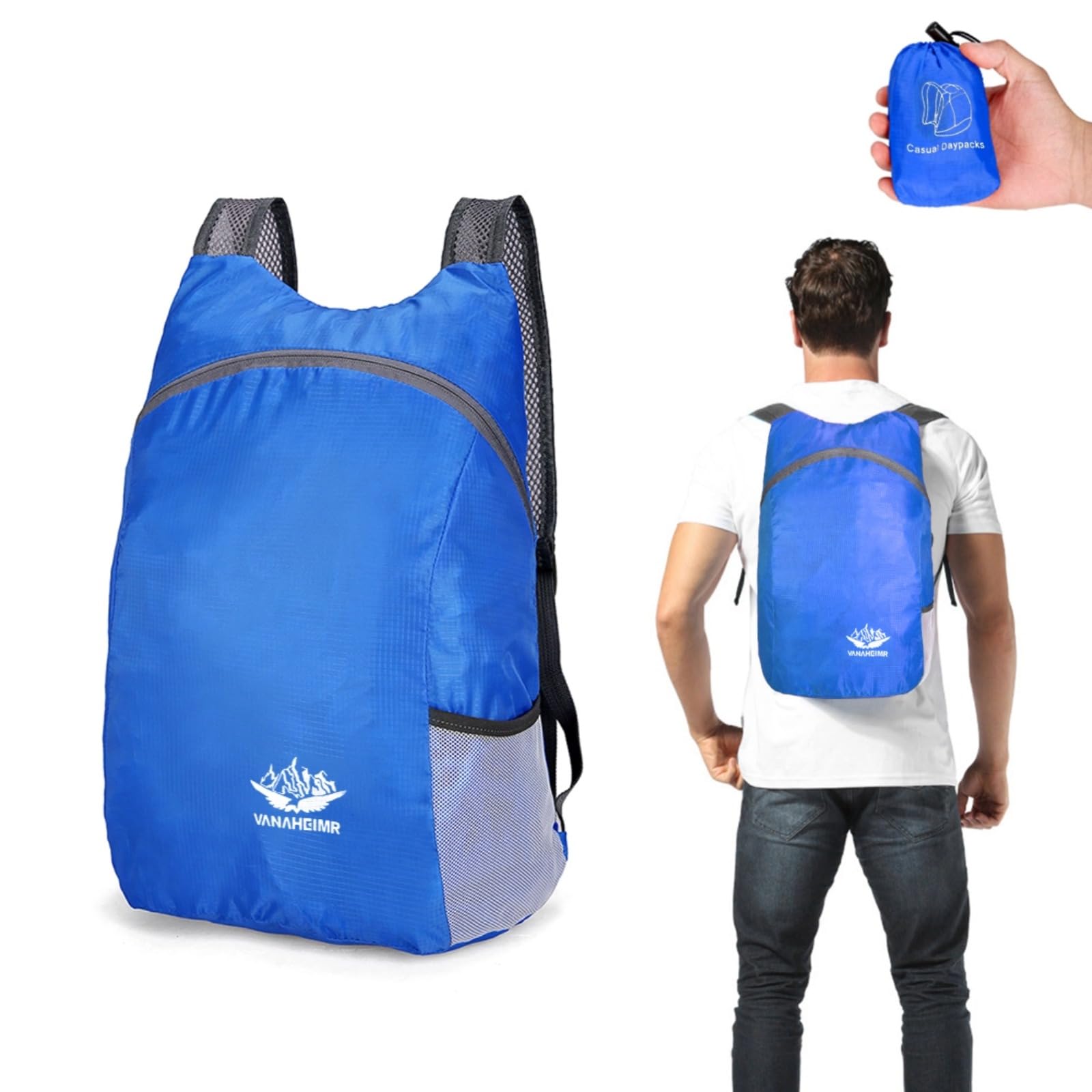 CRGANGZY Lightweight Backpack Foldable Outdoor Travel Waterproof Daypack Sports Travel Camping Hiking Pack for Men Women
