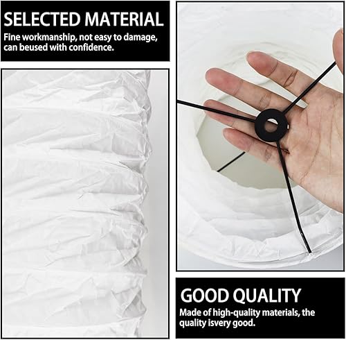 Miniatura 4 de Pantalla de lámpara de pie de papel, plegable y minimalista, lámparas de papel de arroz clásicas, modernas, de papel, protector de jaula para sala