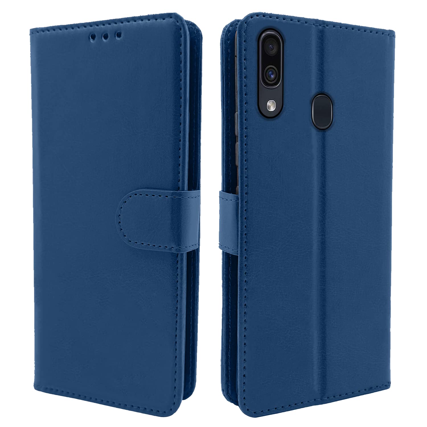 Pikkme Samsung Galaxy A30 / A20 / M10s Flip Case Leather Finish | Inside TPU with Card Pockets | Wallet Stand and Shock Proof | Magnetic Closing | Complete Protection Flip Cover (Blue) (B0BF9M26RY) Amazon Price History, Amazon Price Tracker