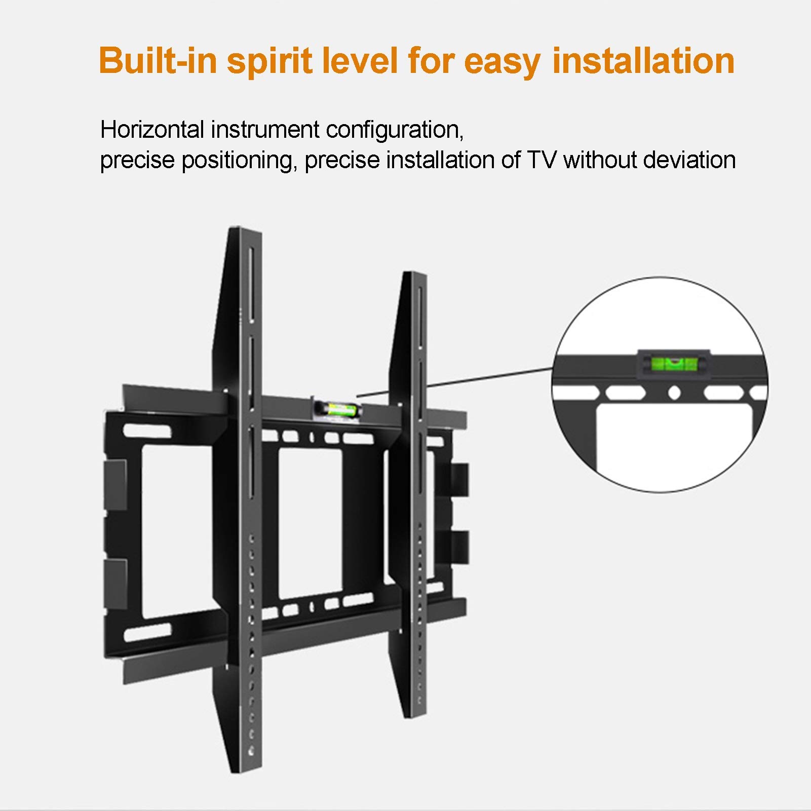 LIU- Soporte De Pared Fijo for TV, for La Mayoría De Televisores De Pantalla Plana LCD LED De 32-65 Pulgadas, VESA 600x400 Mm, Soporta hasta 50 Kg