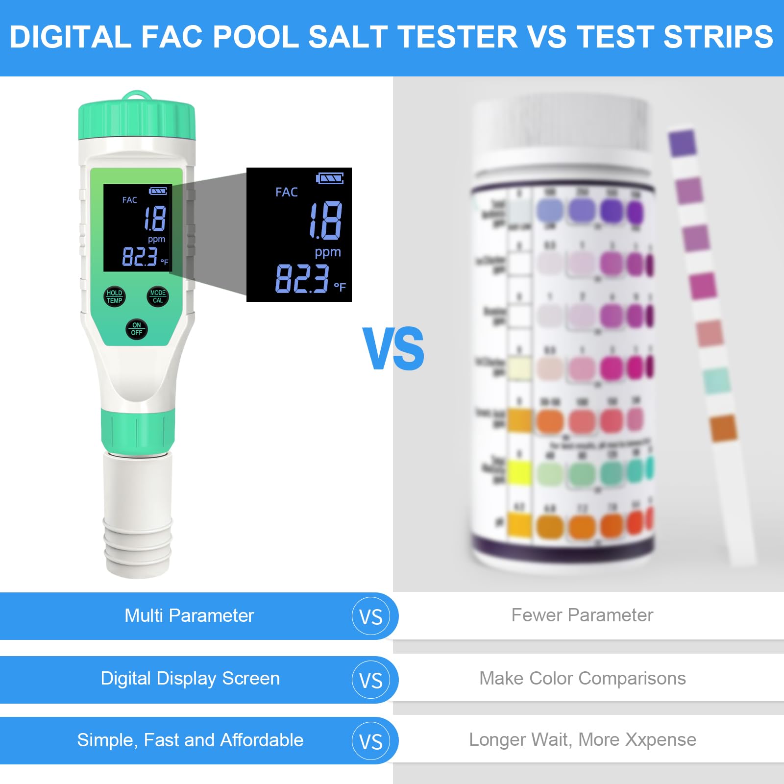 Misuratore Di PH 7 In 1, Tester Digitale Di PH Ad Alta Precisione Per - Foto 8