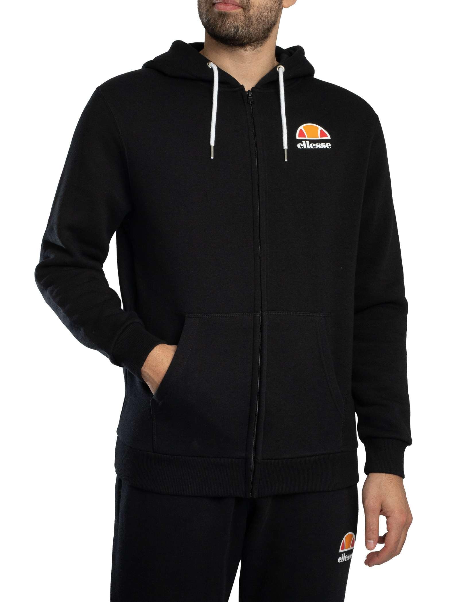 Ellesse Men's Black Full Zip Hoody in Size M, Sports Direct