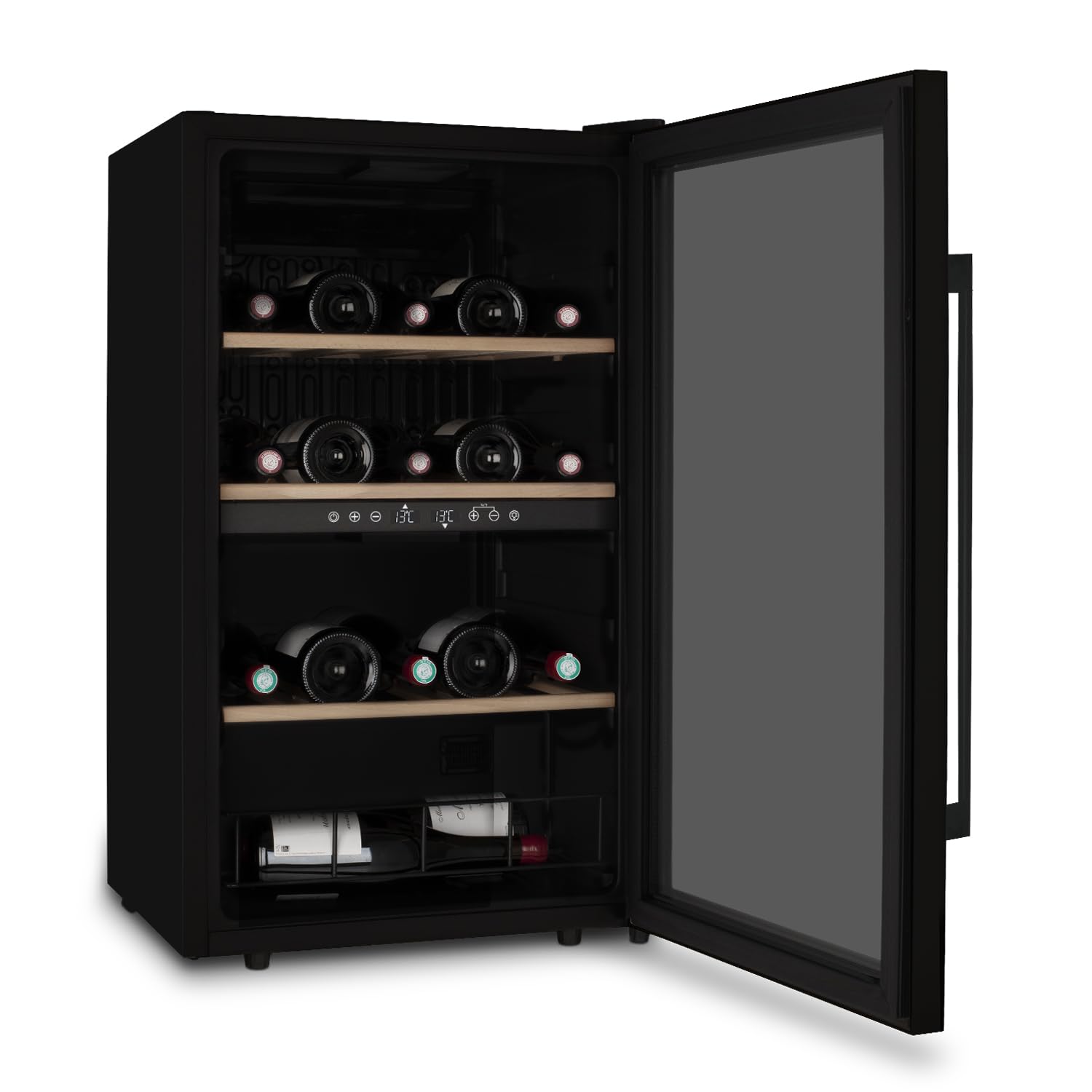 LES PETITS CHAMPS Vinoteca de 32 botellas CAVCDB32 doble zona 5-18°C, acero inoxidable, silenciosa