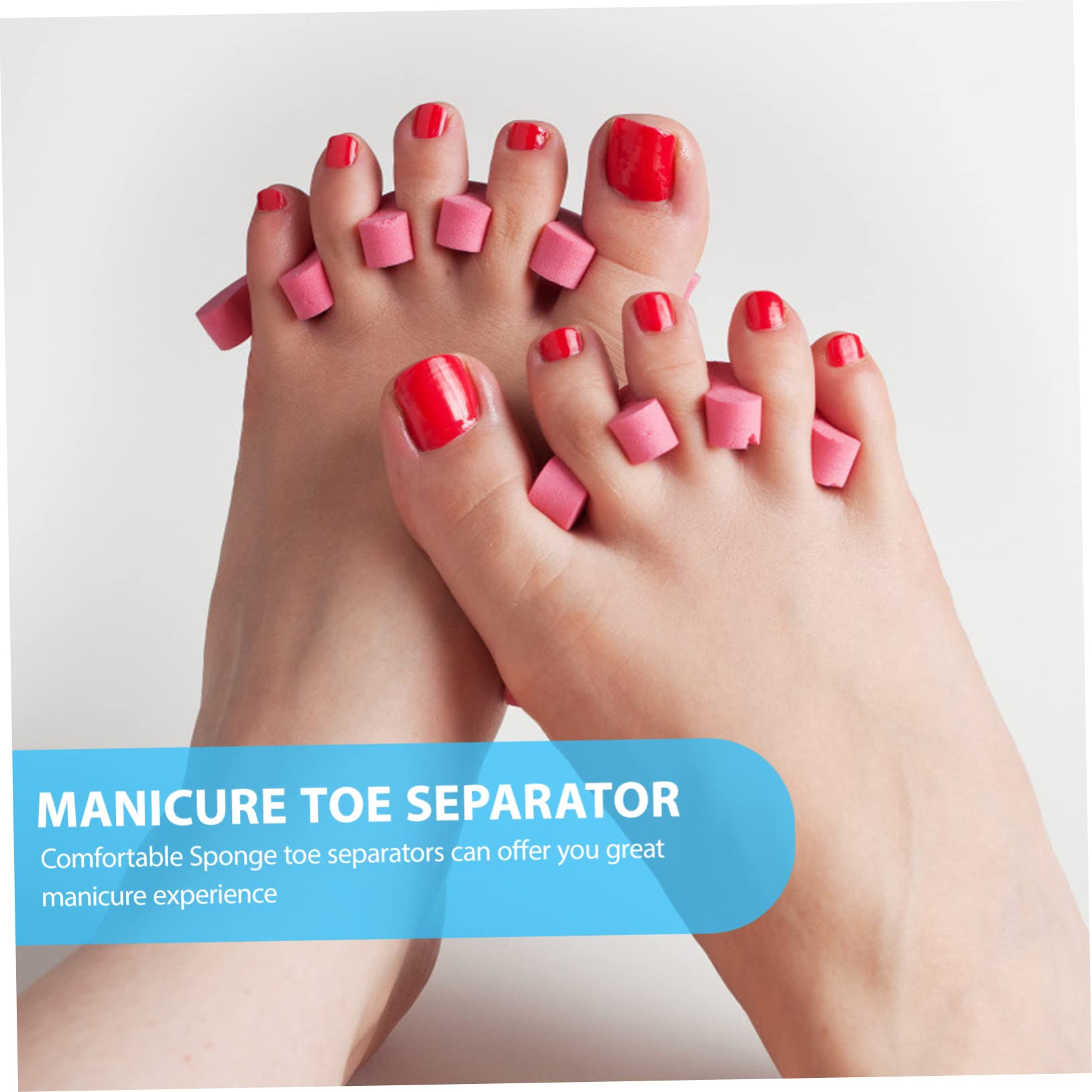 Healeved 10 Pairs Toe Nail Separator Manicure Accessory Toe Separators for Random Color