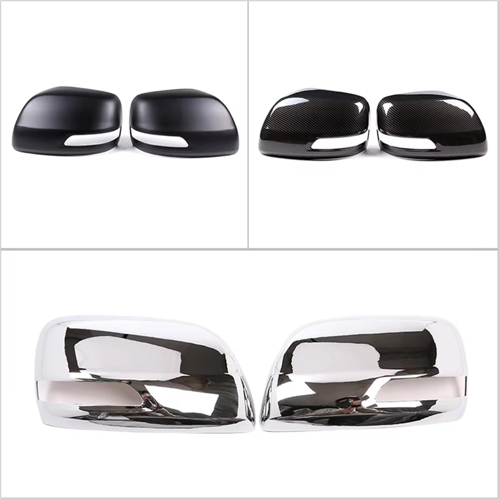 Carcasa Espejo Retrovisor Moldura Para Espejo Retrovisor Lateral De Coche ABS Cromado Para Toyota Para Land Para Cruiser Para Prado FJ150 150 2010-2019 Tapa Espejo(Fibra de carbon)