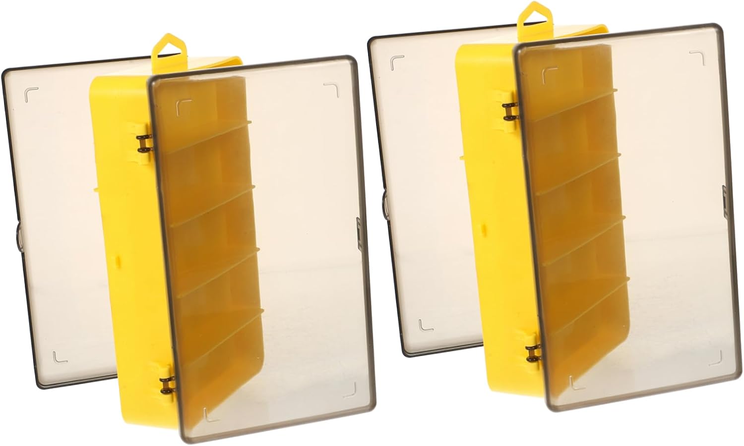 POPETPOP 2pcs Portable Fishing Tool Box Versatile Bait Storage Case with Translucent Lid Lightweight Design for Easy Carrying for Anglers and Outdoor Fishing Activities