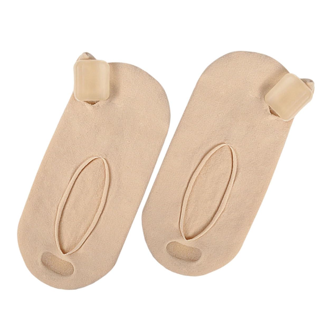 FOYTOKI 1Pair Toe Correctors for Women Portable Foot Alignment Socks Comfortable Toe Straighteners for Bunion Relief Skin Color for Realigning Toes and Enhancing