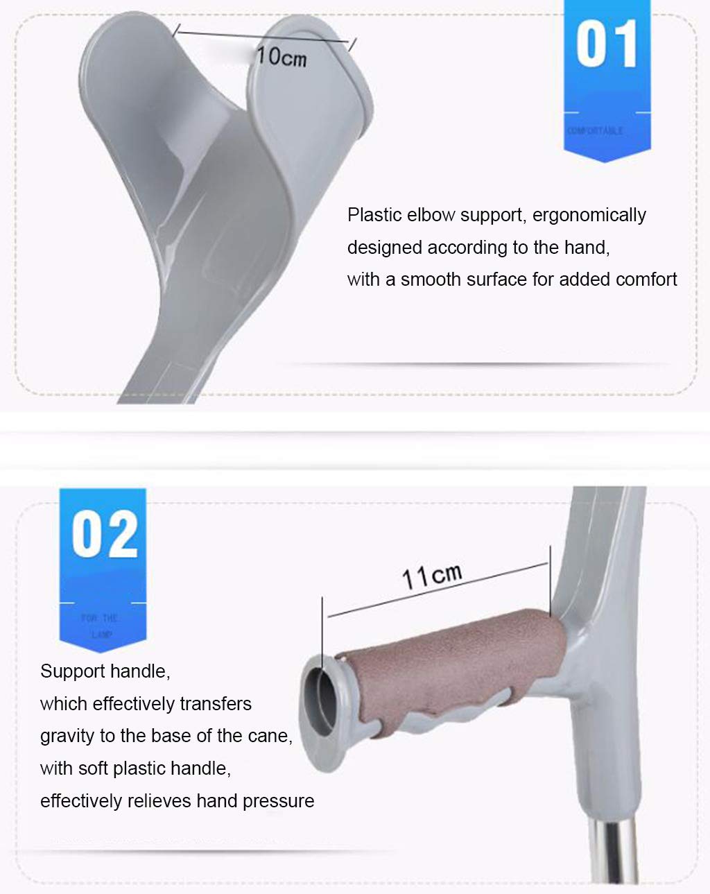 Wózek inwalidzki, kule, chodzik regulowana lekka przenośna laska ręczna, równoważenie mobilności pomoc aluminiowa kula ergonomiczna