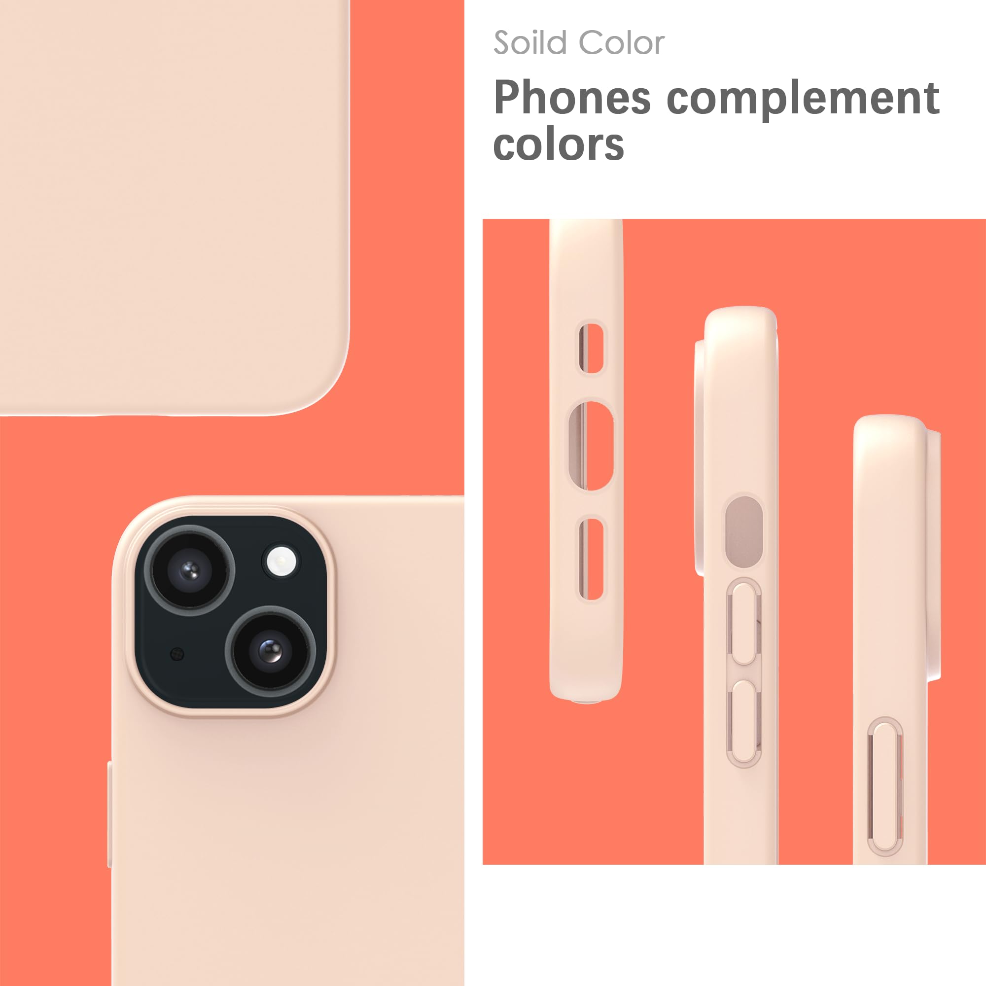 YATWIN Silicone Case for iPhone 15, Soft-Touch, Shockproof, DustProof - Image 3