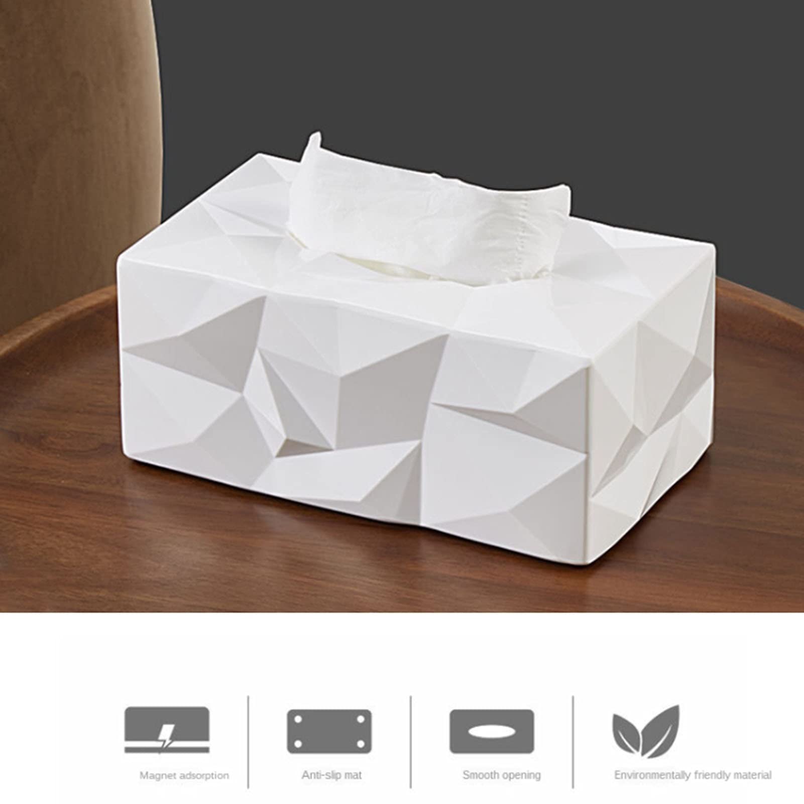 Boji Portafazzoletti In Metallo Per Bagno O Ufficio - Design Moderno Bianco