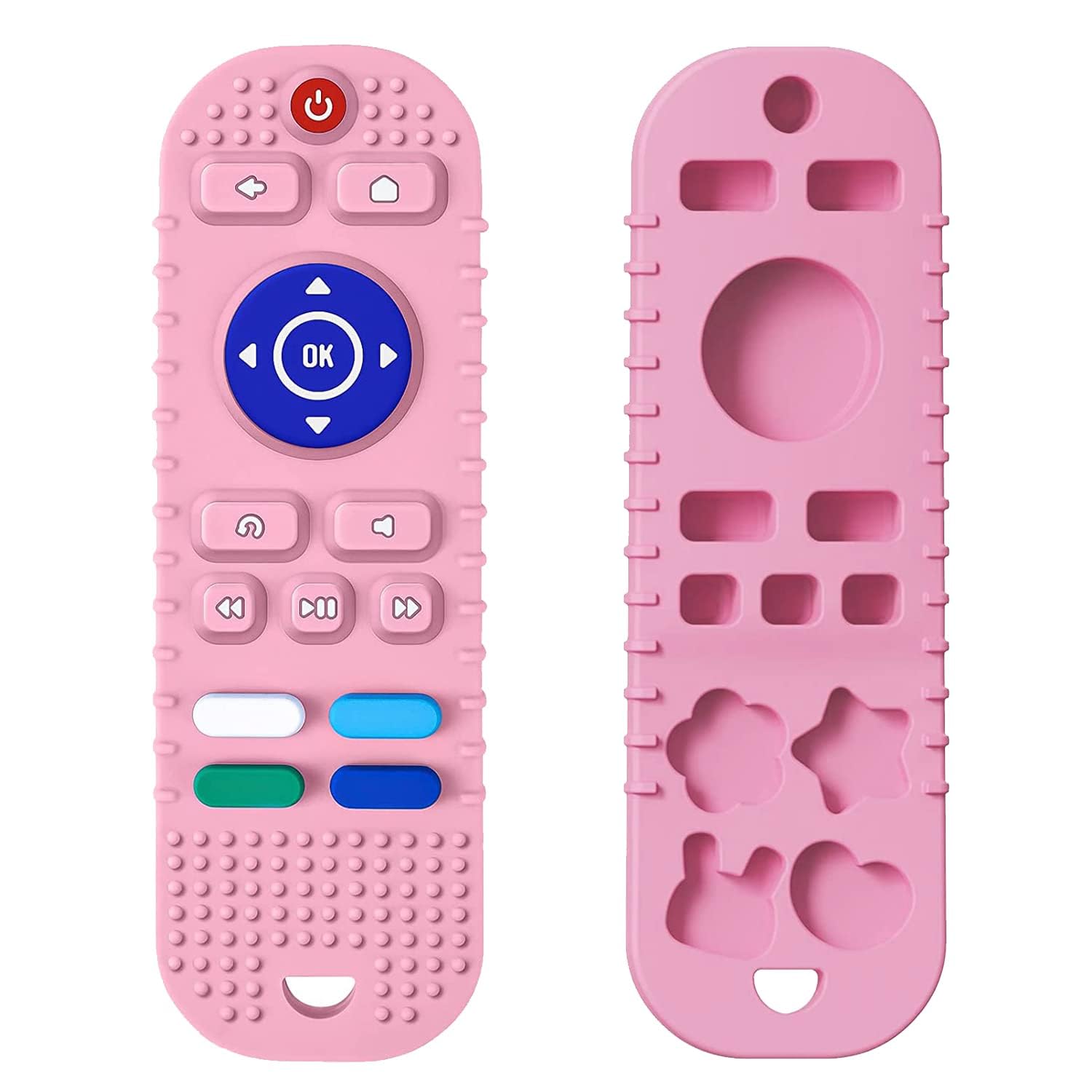 Proxin Remote Control Shaped Baby Teether for 6 to 12 Months Baby, Food Grade Silicone Teethers for 3+ Month BPA Free (Pink)-image-21