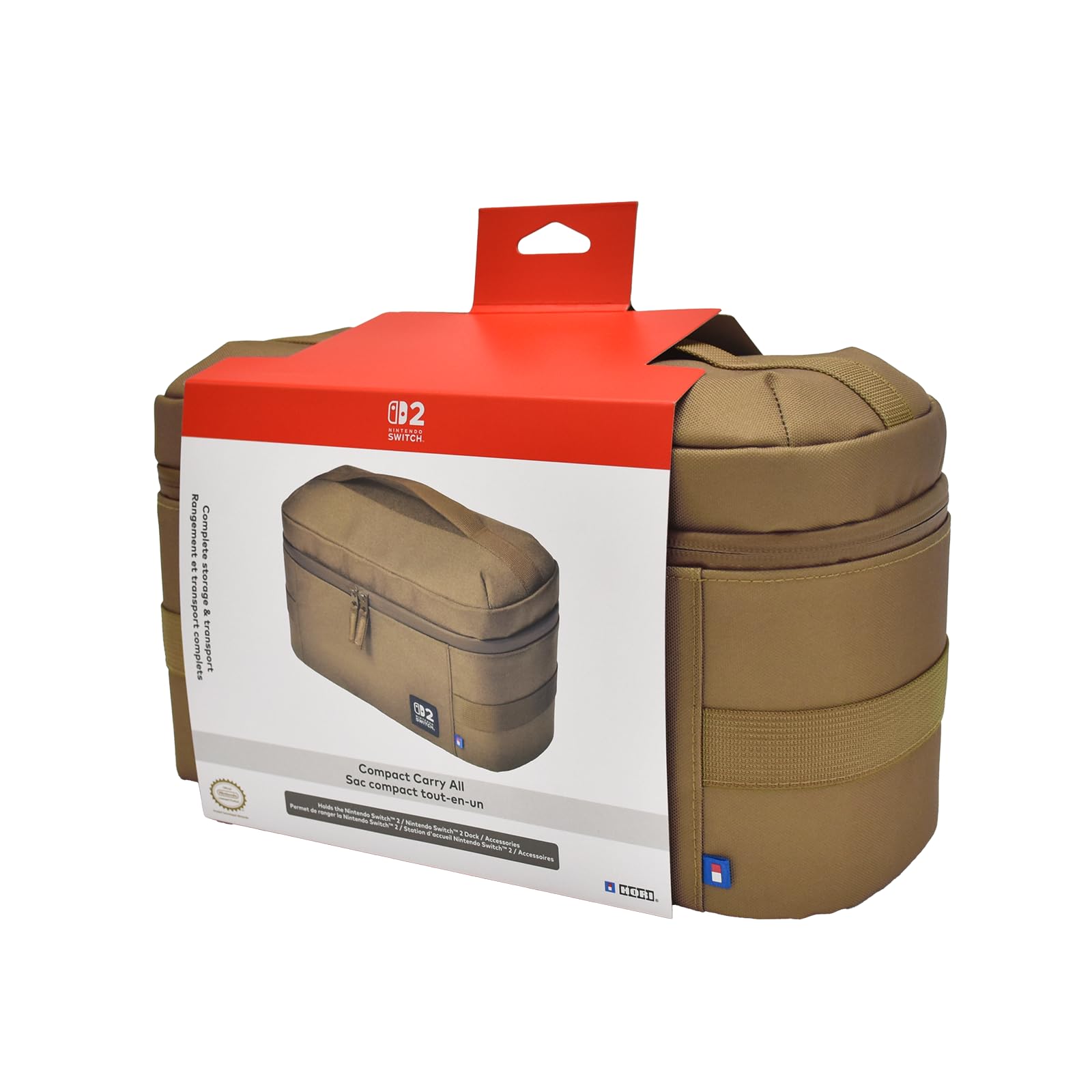HORI Compact Carry All (Sand) Carrying Case for Nintendo Switch 2 - Officially Licensed by Nintendo