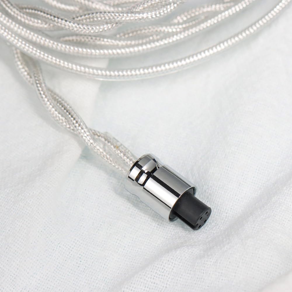ARTTI Spark Earphone Upgrade Cable 2 Cores 244 Strands Silver-Plated Copper 7N OCC HiFi IEM Cable 2.5/3.5/4.4mm 3in1 Plug 2pin/MMCX/QDC Cable (Silver, MMCX Bend Plug)