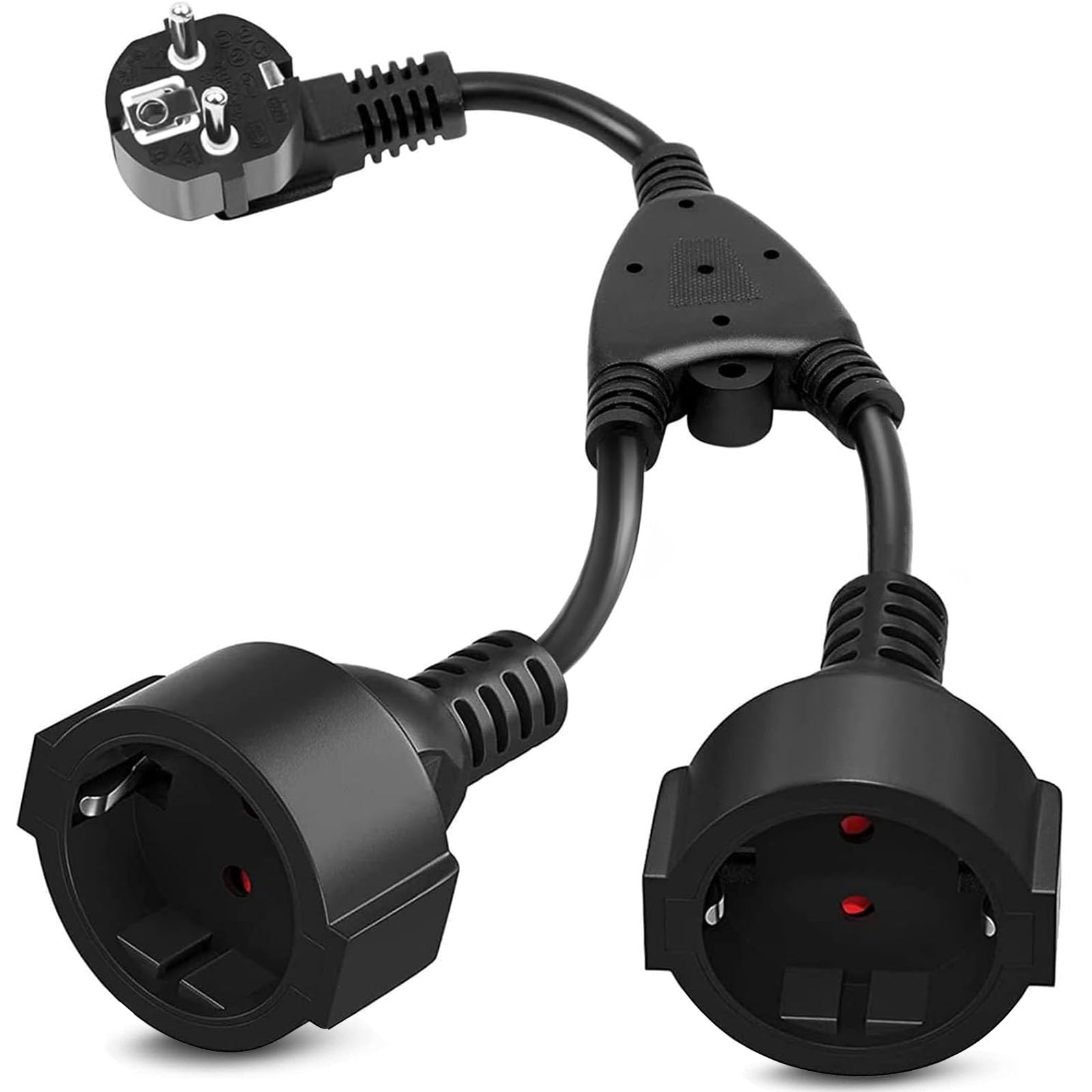 Doppelstecker Verlängerungskabel - 2 Fach Schuko Steckdose 16A/250V Für Haus & Büro