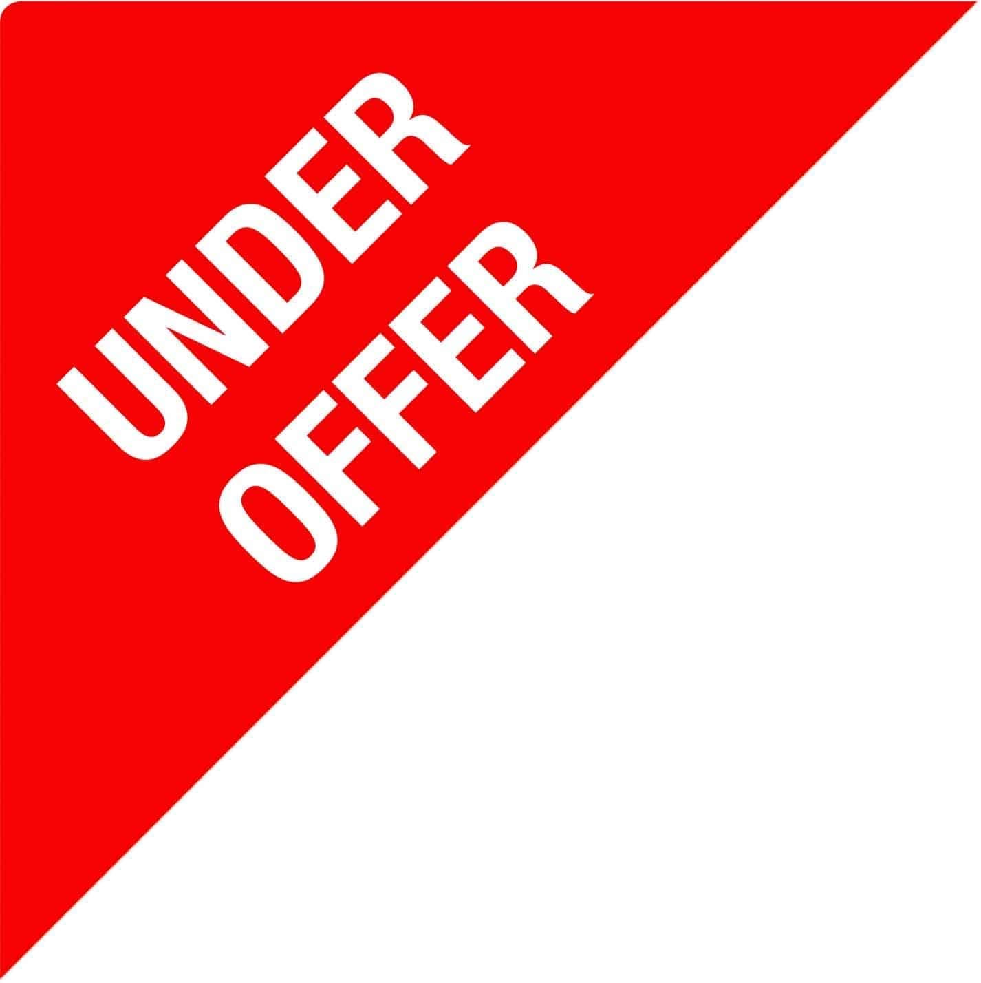 Estate Agent Stickers – Pack of 24 Red 67 x 67 x 94mm Triangles Removable Adhesive Coloured Sticky Labels Self Adhesive Easy Peel Labels Stickers Sticky Paper - Under Offer