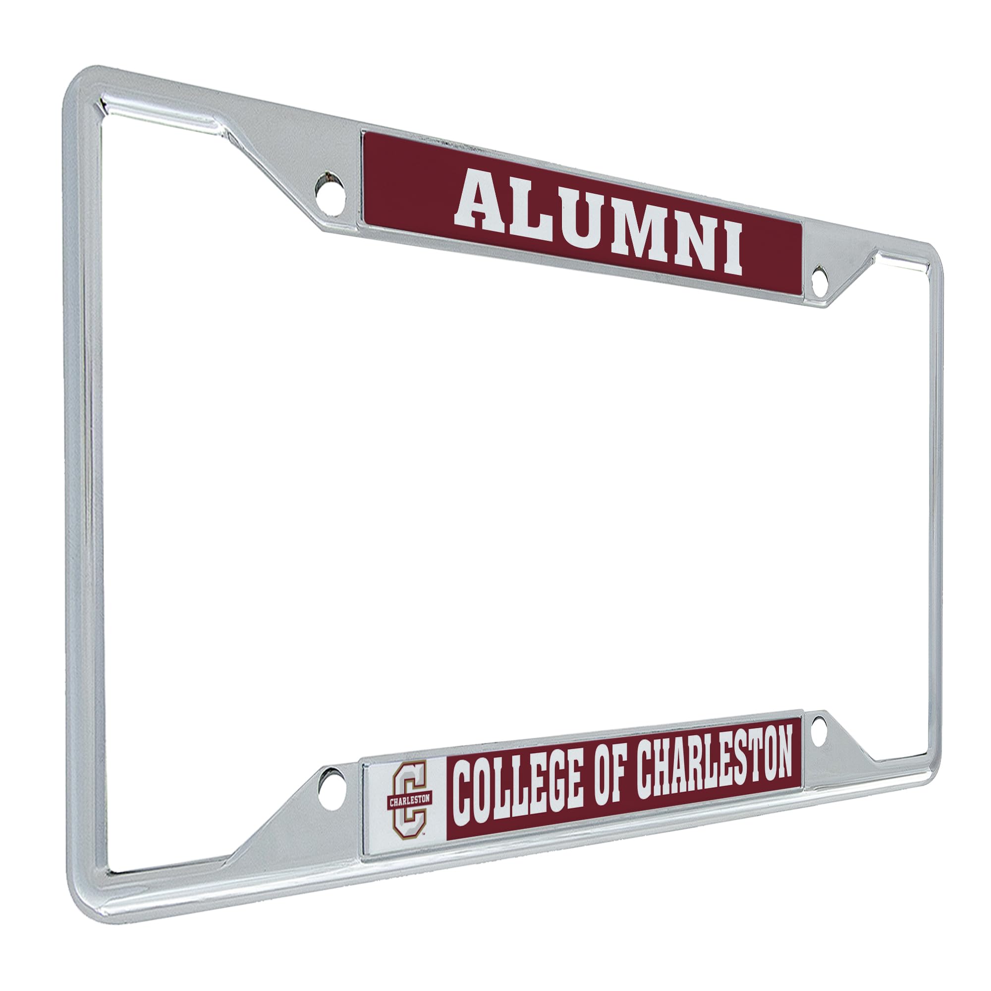 Desert Cactus College of Charleston Cougars C of C Metal Car Accessories Cougars Metal License Plate Frame and Tag Holder for Front or Rear of Car (Alumni)