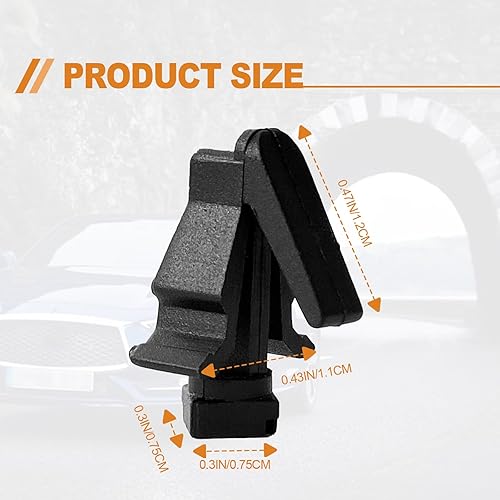 Miniatura 2 de 15 piezas de sujeción de nailon negro para parachoques delantero de rejilla delantera 76882-0M060 compatible con Nissan Infiniti Titan 240SX Altima