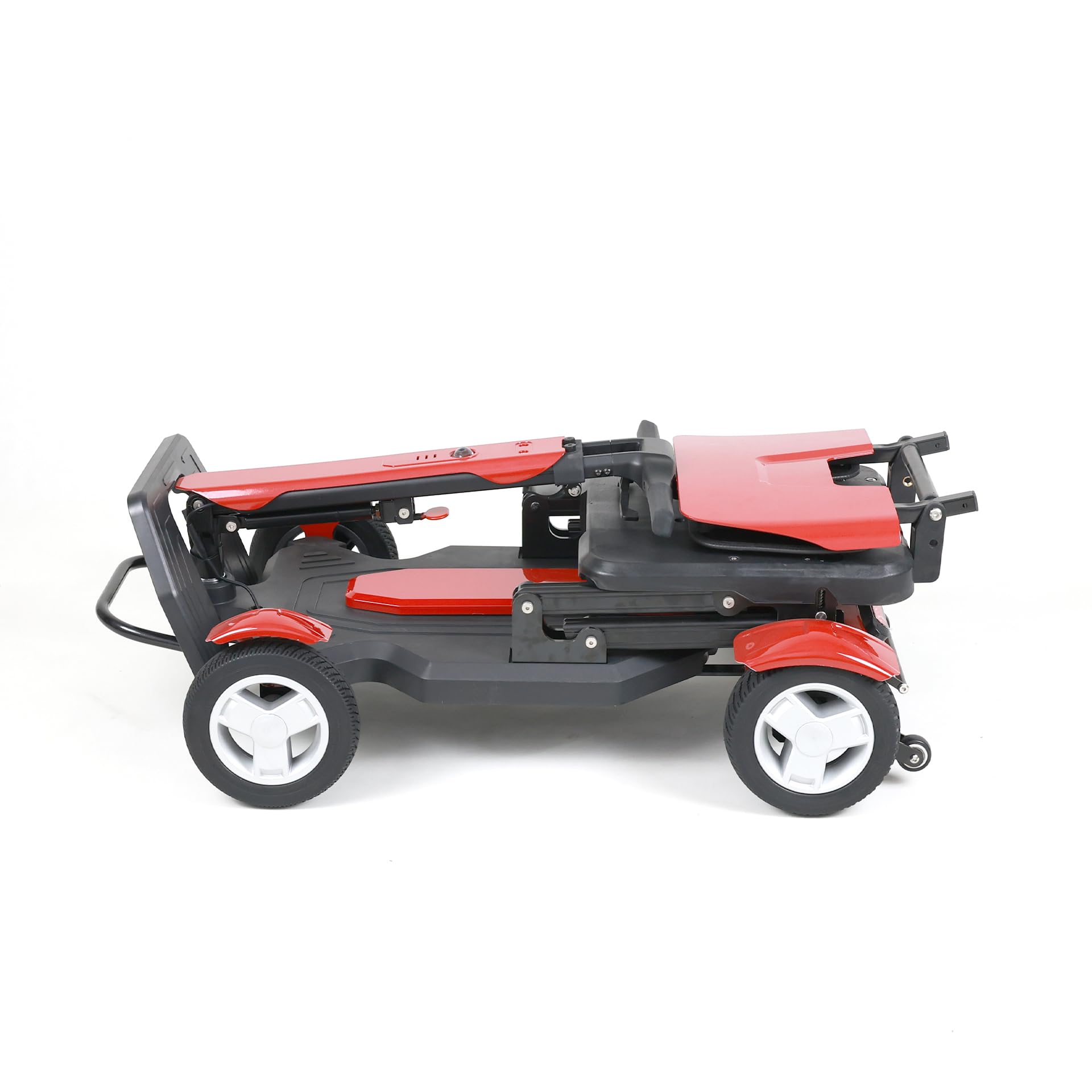 Prophete SM4 - Scooter elettrico compatto a 4 ruote pieghevole con motore da 250 W, 2 batterie agli ioni di litio da 24 V/6 Ah, portata fino a 20 km, luce LED, pneumatici in gomma PU, carico 120 kg