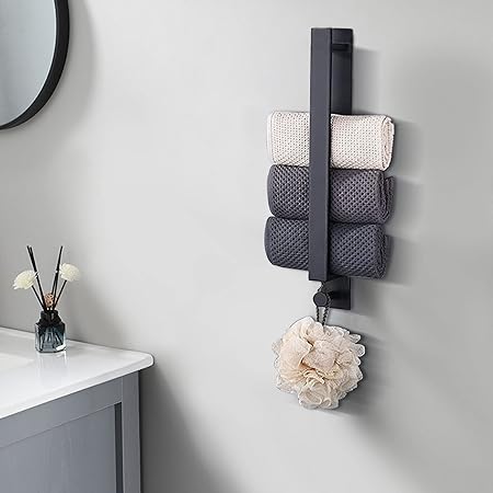PORTA ASCIUGAMANI ASTA SUPPORTO 40CM BAGNO DA MURO ASCIUGA MANO - Foto 3