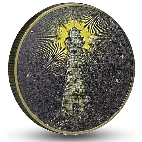 Lighthouse Sobriety Chip Inspiring Light Emblem AA Medallion Men & Women Addiction Recovery Coin