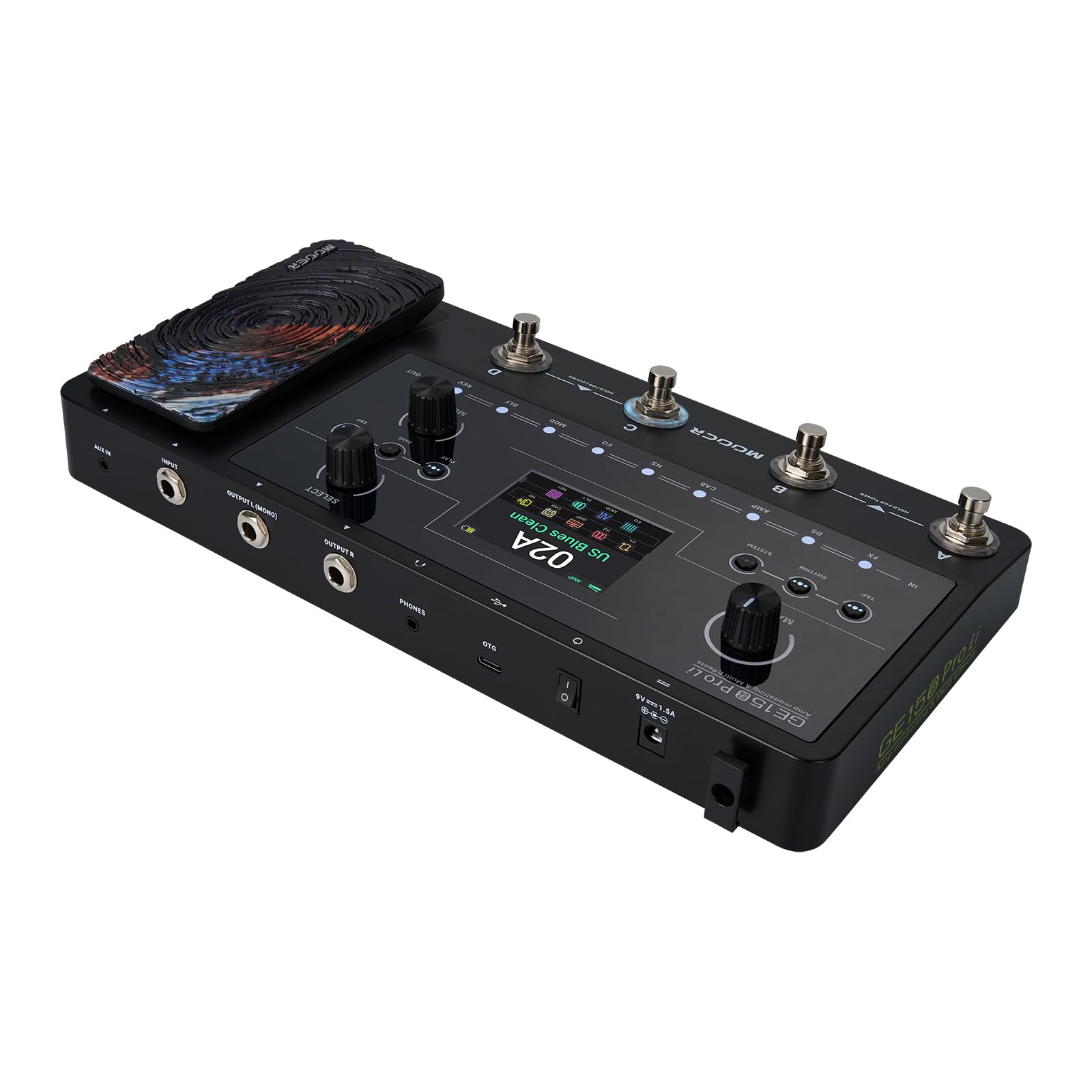 Mooer GE150 PRO Li - Amp Modeling & Multi Effects, with Battery, Black