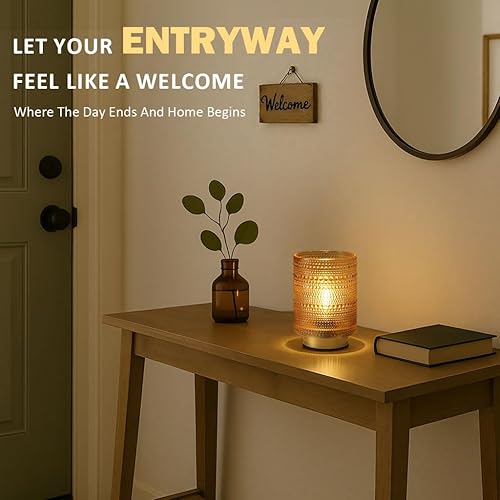 Miniatura 6 de Pequeña lámpara estética decorativa con temporizador para decoración de estantesmesita de camamesa auxiliar, lámparas de mesa inalámbricas a pilas