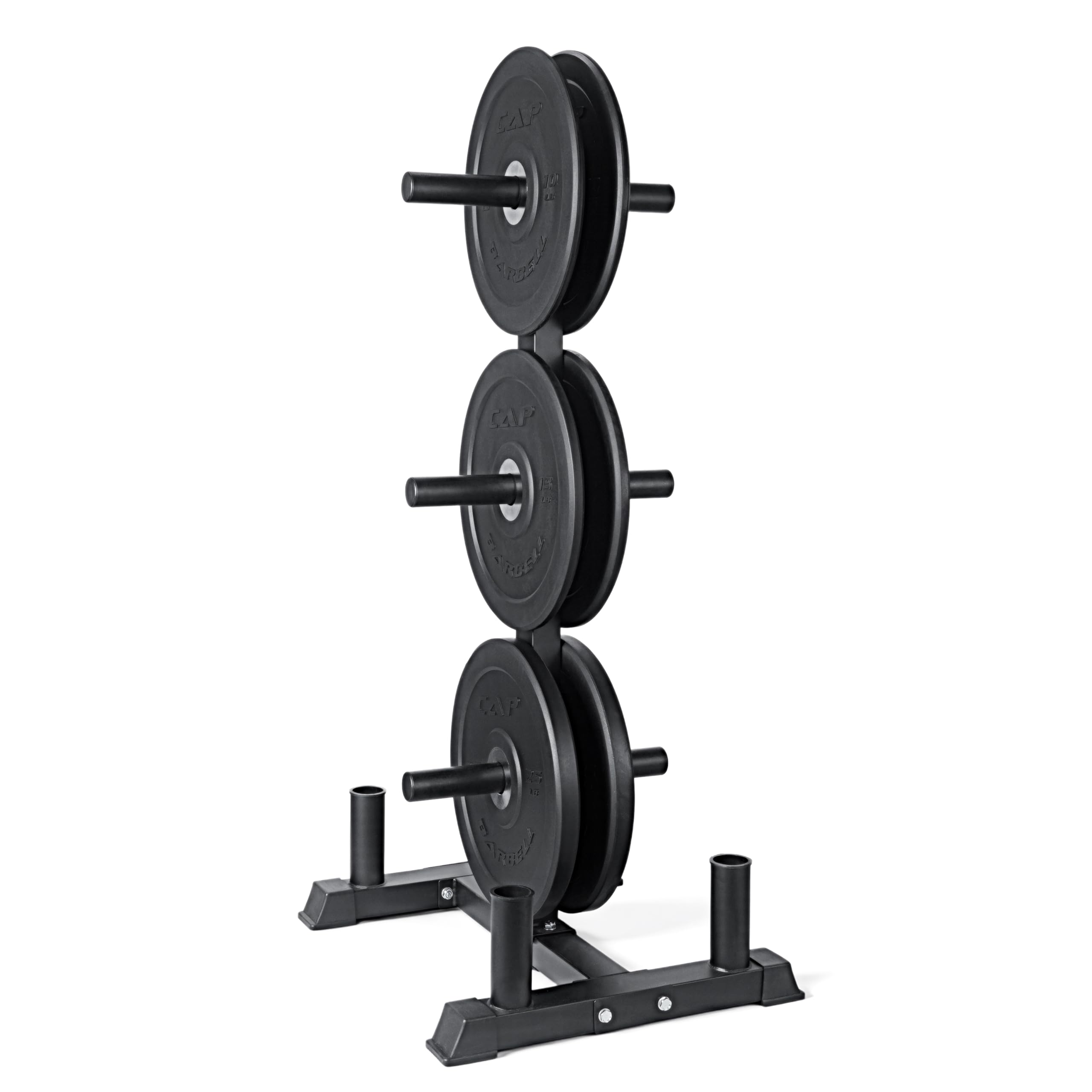 CAP 2-inch Olympic Bumper Plate Weight Set | 100-370 lbs | Multiple Colors | Storage Rack Optional